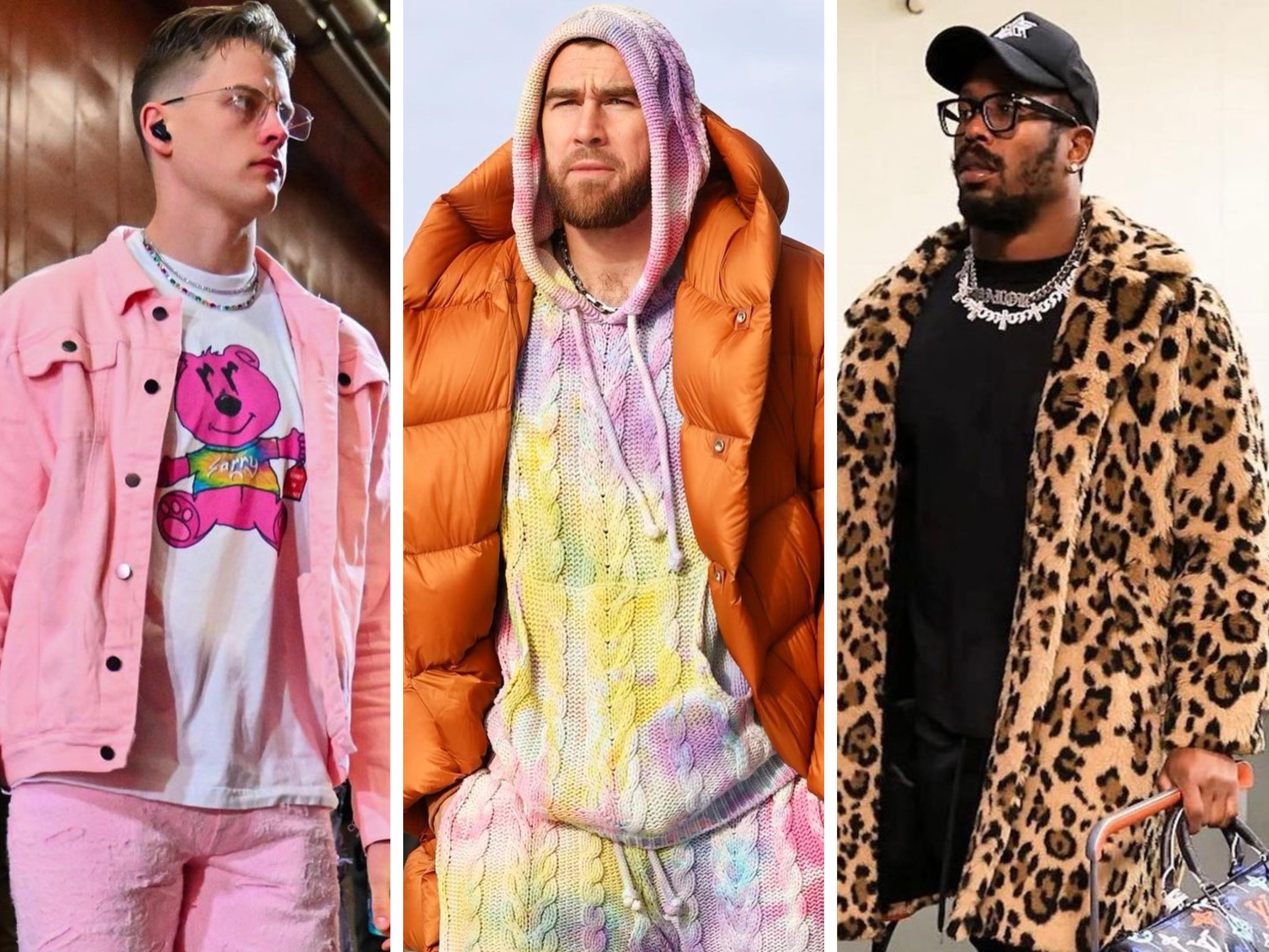 Style and NFL can go hand in hand ... Joe Burrow made a pair of Cartier sunglasses hip; Travis Kelce has his own athleisure brand and Von Miller has a 2,000 sq ft wardrobe. Photos: @bengals, @killatrav, @chandra26/Instagram