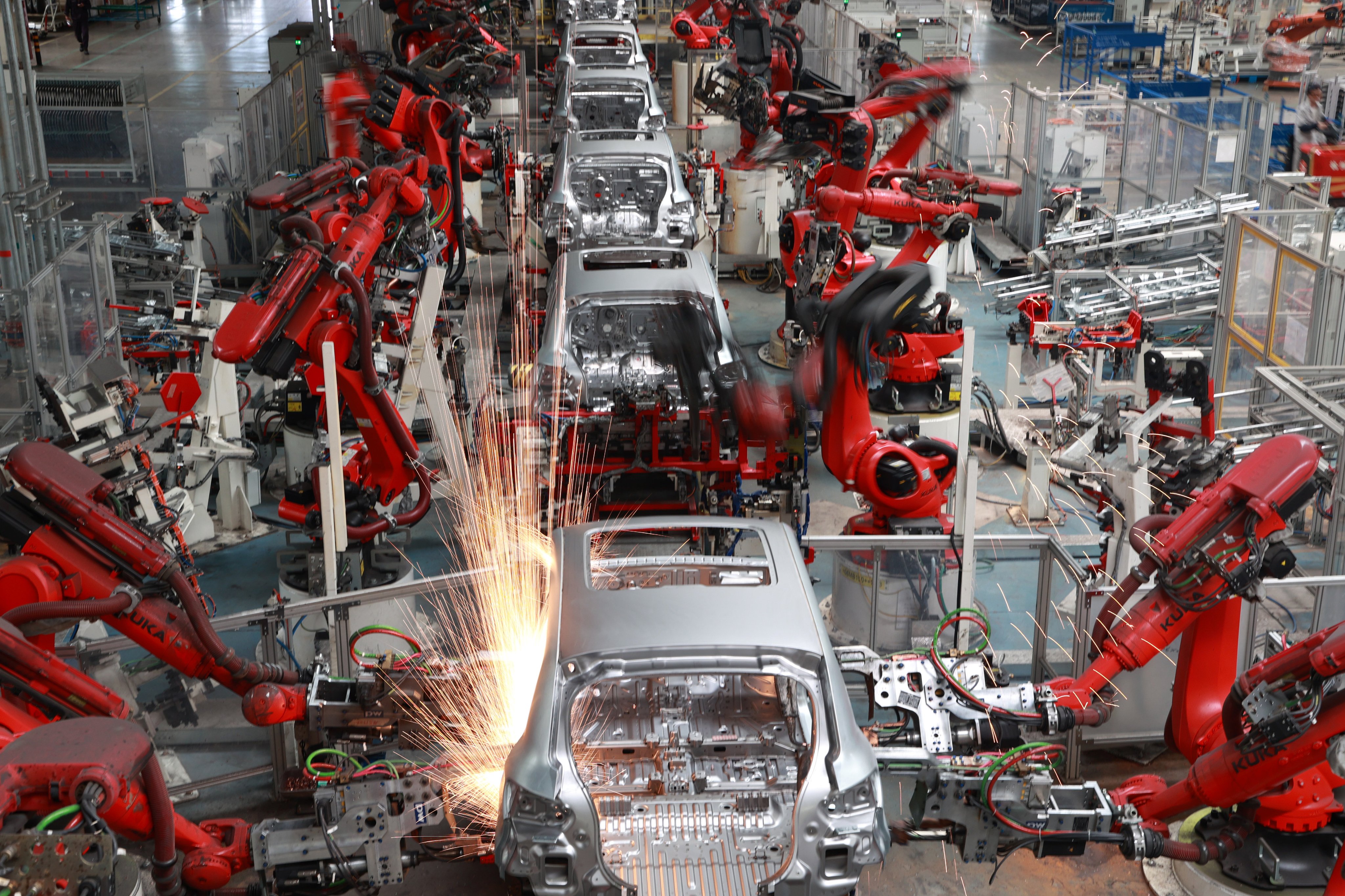 A factory of Chinese EV start-up Leapmotor in Jinhua, Zhejiang province. Leekr’s major clients are Chinese carmakers, its co-founder says. Photo: Getty Images