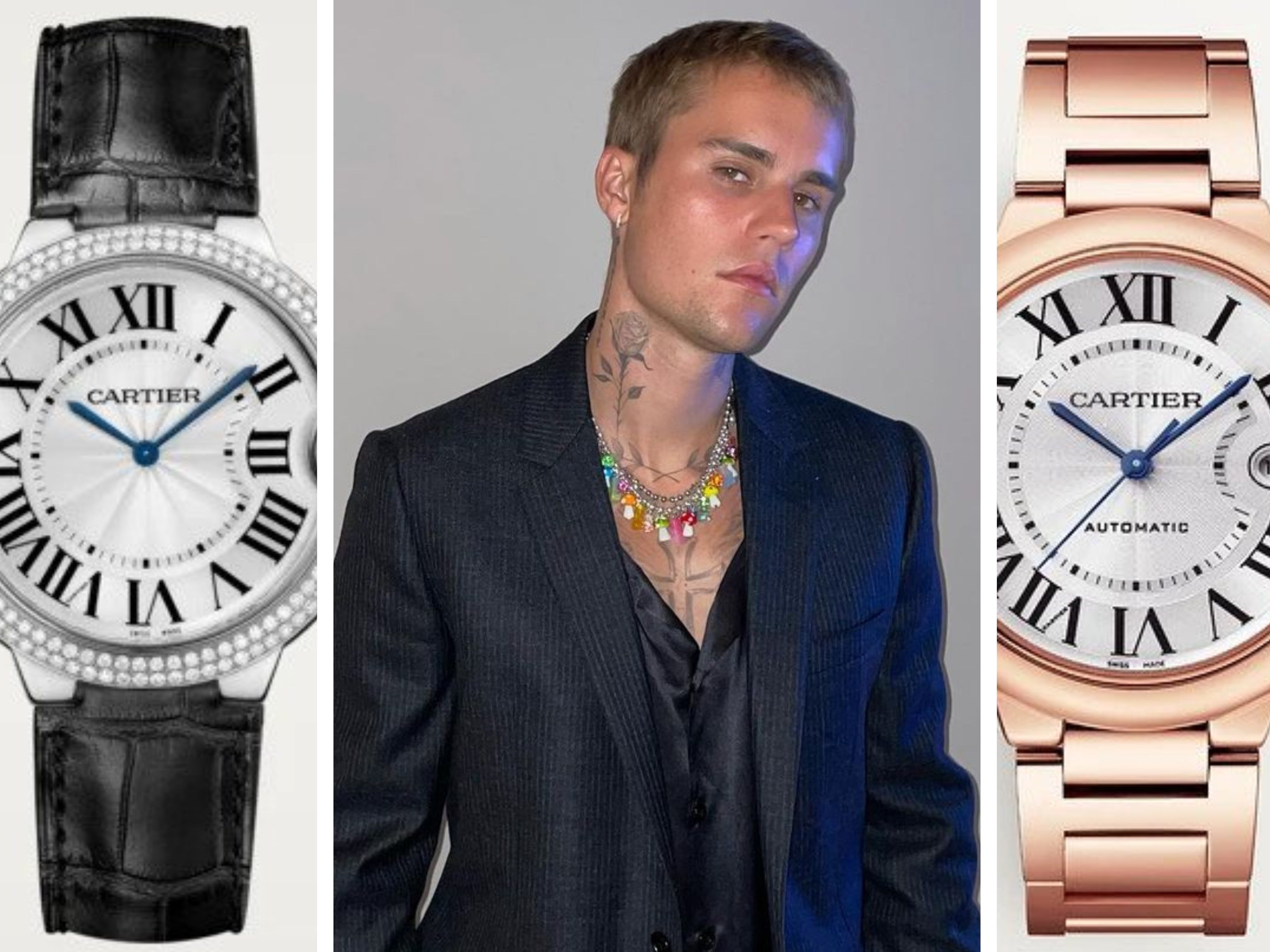 Justin Bieber boasts a collection of luxurious watches indeed. Photos: Cartier, @justinbieber/Instagram