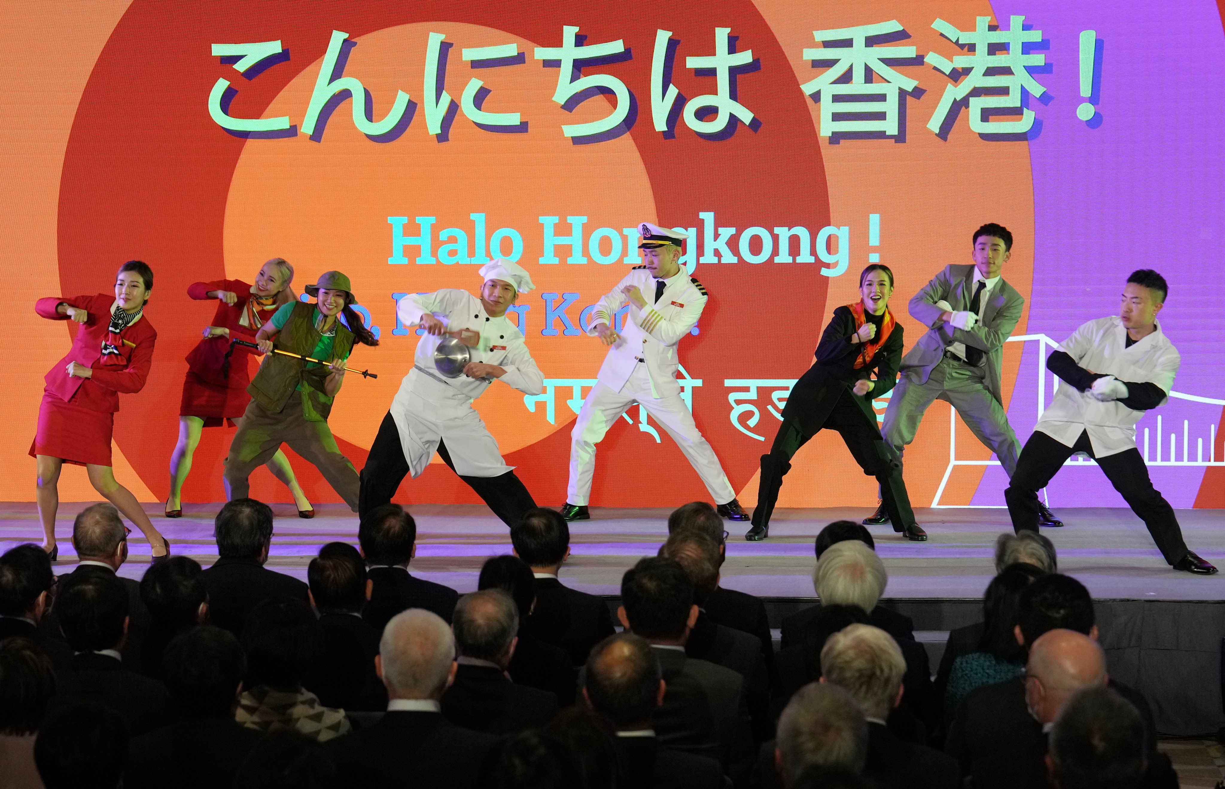 The launch ceremony of the Hello Hong Kong campaign on February 2. Photo: Elson Li