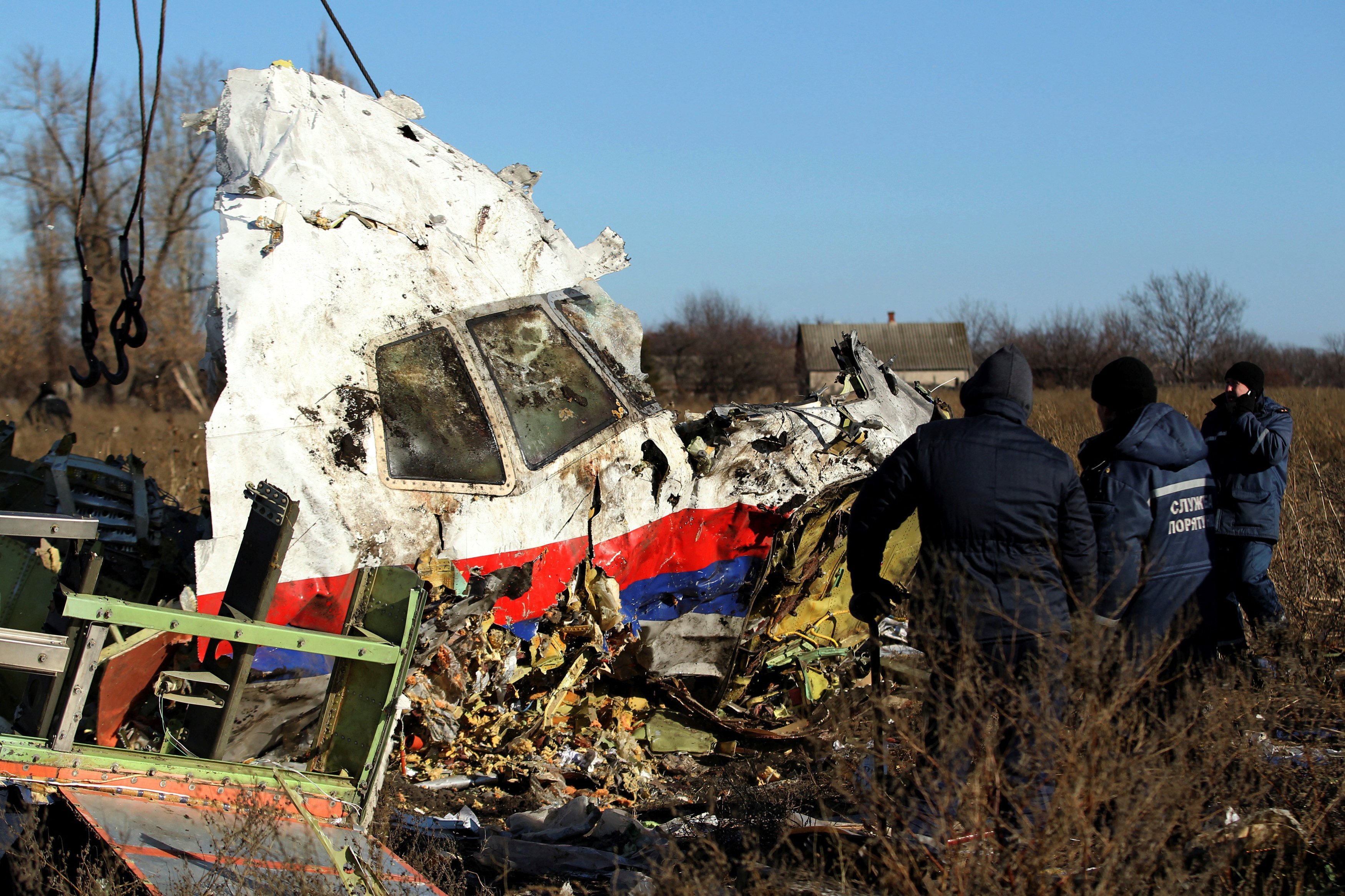 Wreckage from Malaysia Airlines flight MH17 at the site of the plane crash in the Donetsk region, Ukraine in 2014. Photo: Reuters