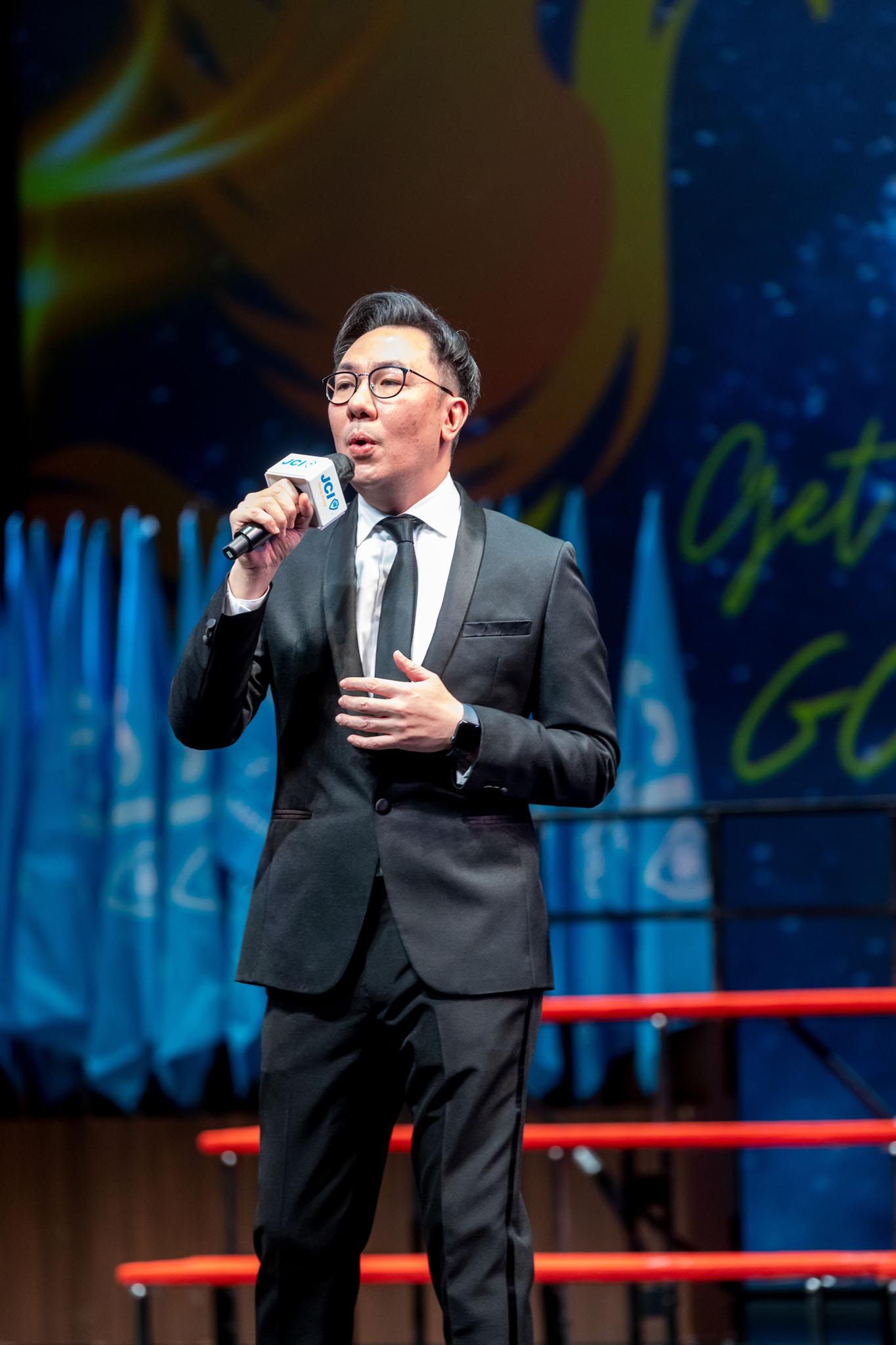 Roy Tang singing at a corporate event at the Xiqu Centre in Hong Kong. Tang was recently voted out of a Hong Kong music competition after a few rounds, but it won him recognition as a singer - something he had always dreamed of. Photo: Roy Tang