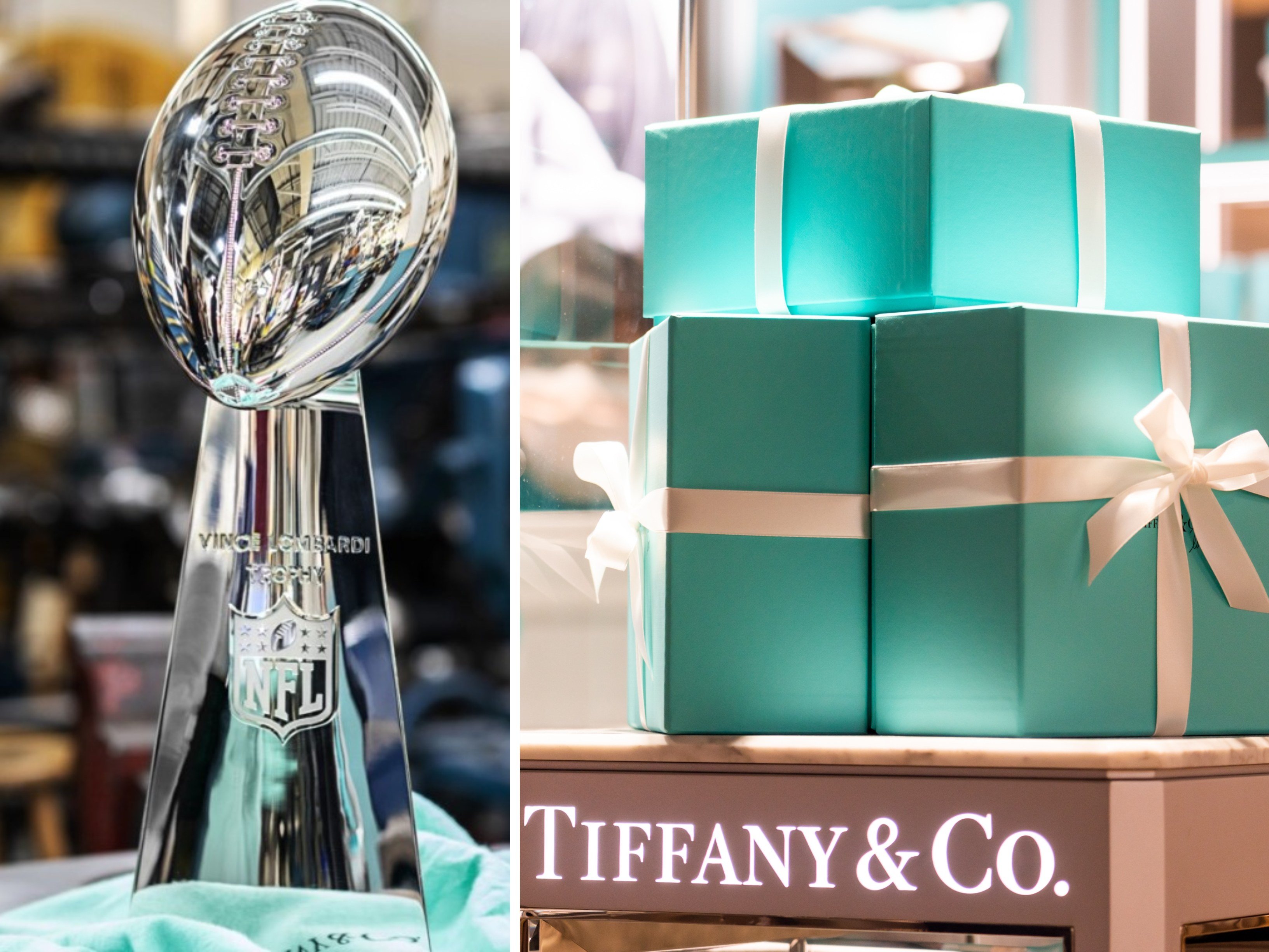 The Lombardi Trophy is made by luxury jeweller Tiffany & Co. Photos: Tiffany & Co., Getty Images