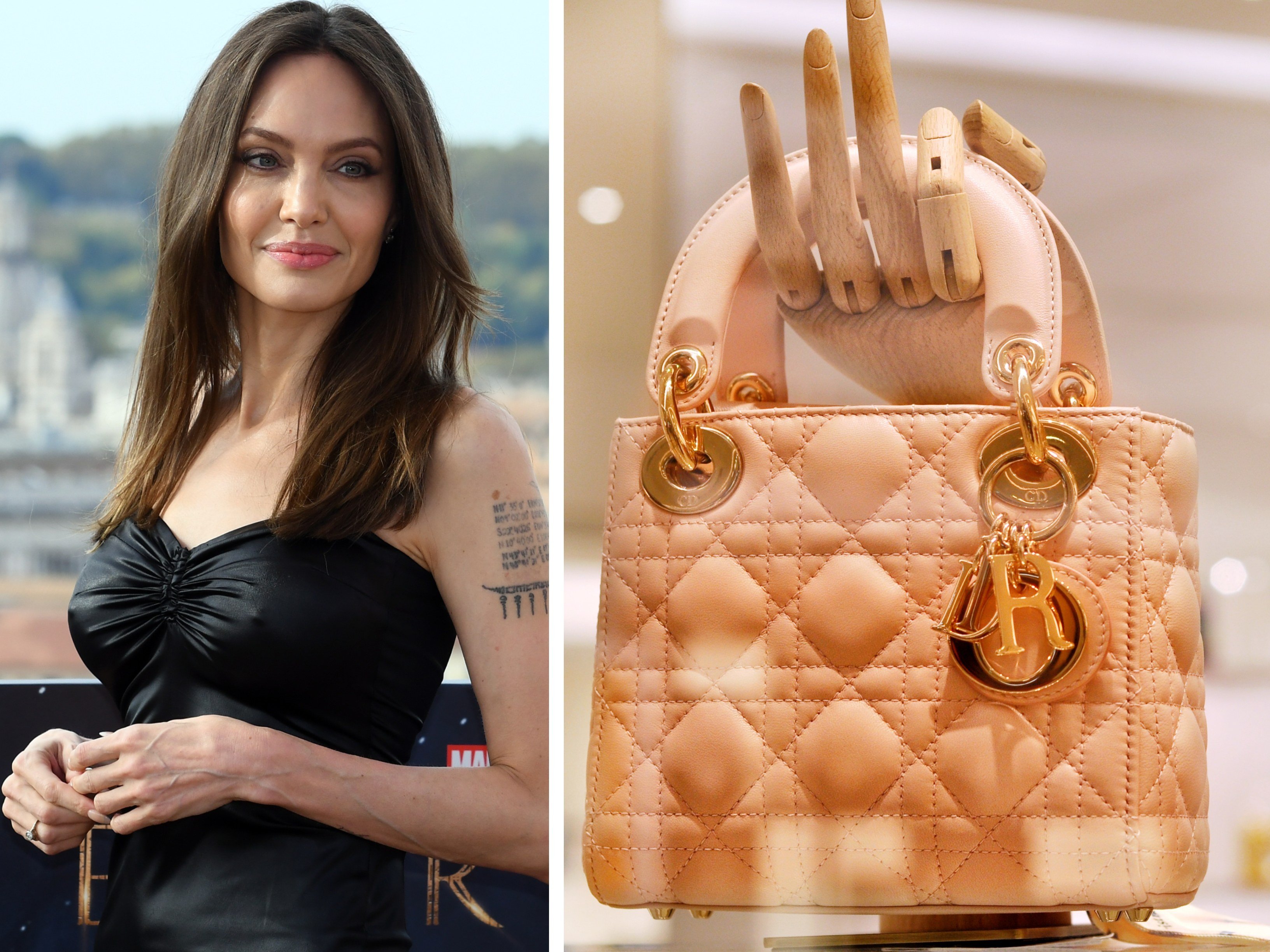 Angelina Jolie owns a collection of gorgeous designer handbags, including her Lady Dior. Photos: DPA, Shutterstock