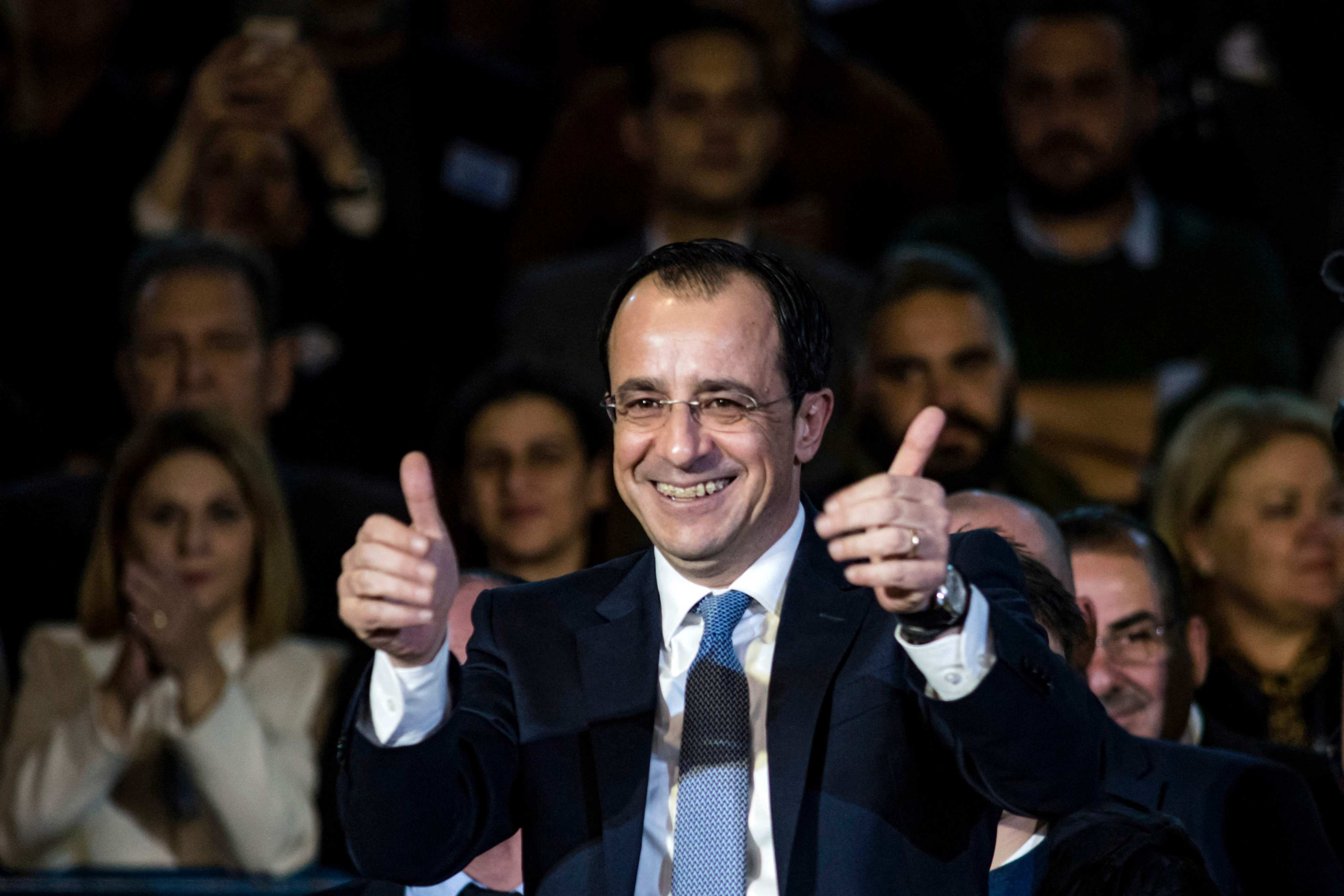 Cyprus’ new president-elect Nikos Christodoulides. Photo: AFP
