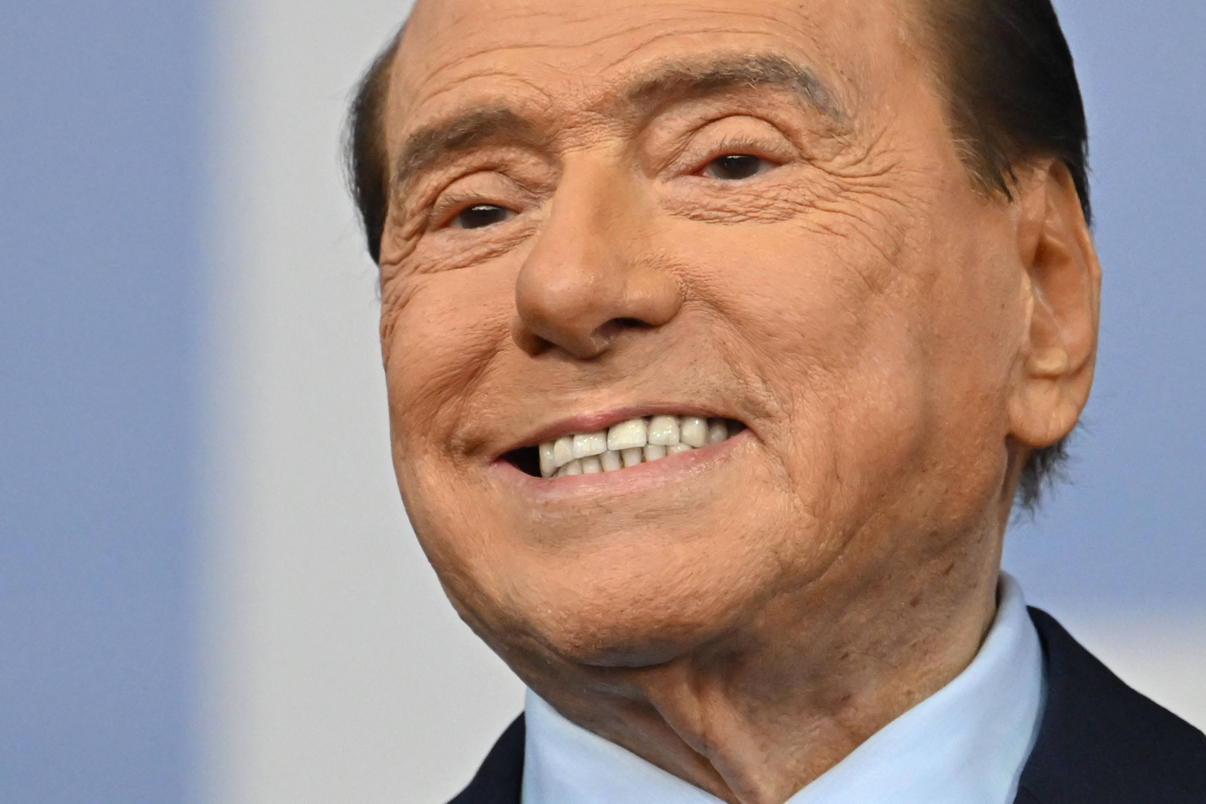 Forza Italia leader Silvio Berlusconi speaks has been acquitted of bribing witnesses. Photo: AFP