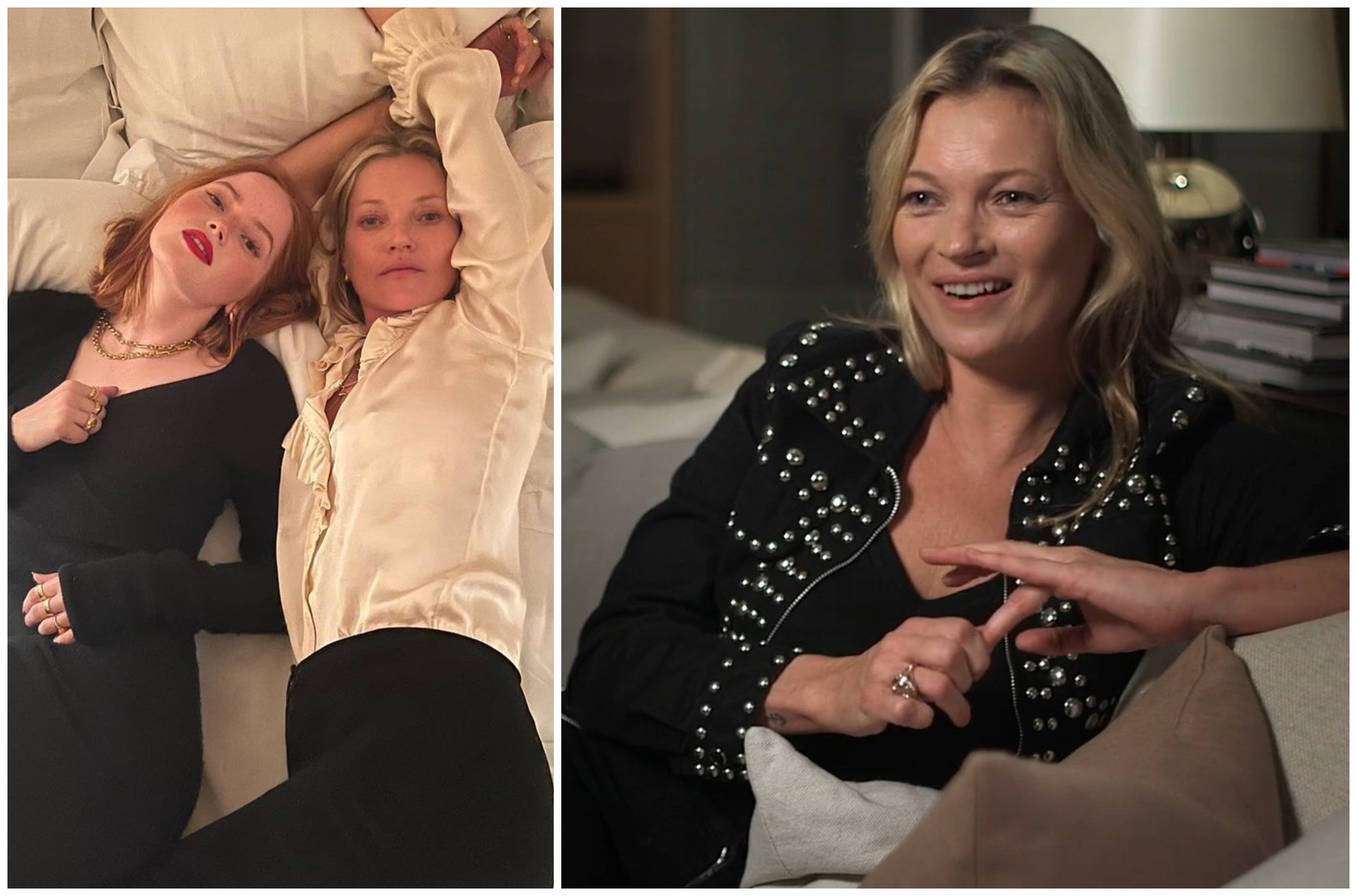 Everything you need to know about the Kate Moss biopic, Moss & Freud. Photos: @elliebamber_/Instagram, The Orchard