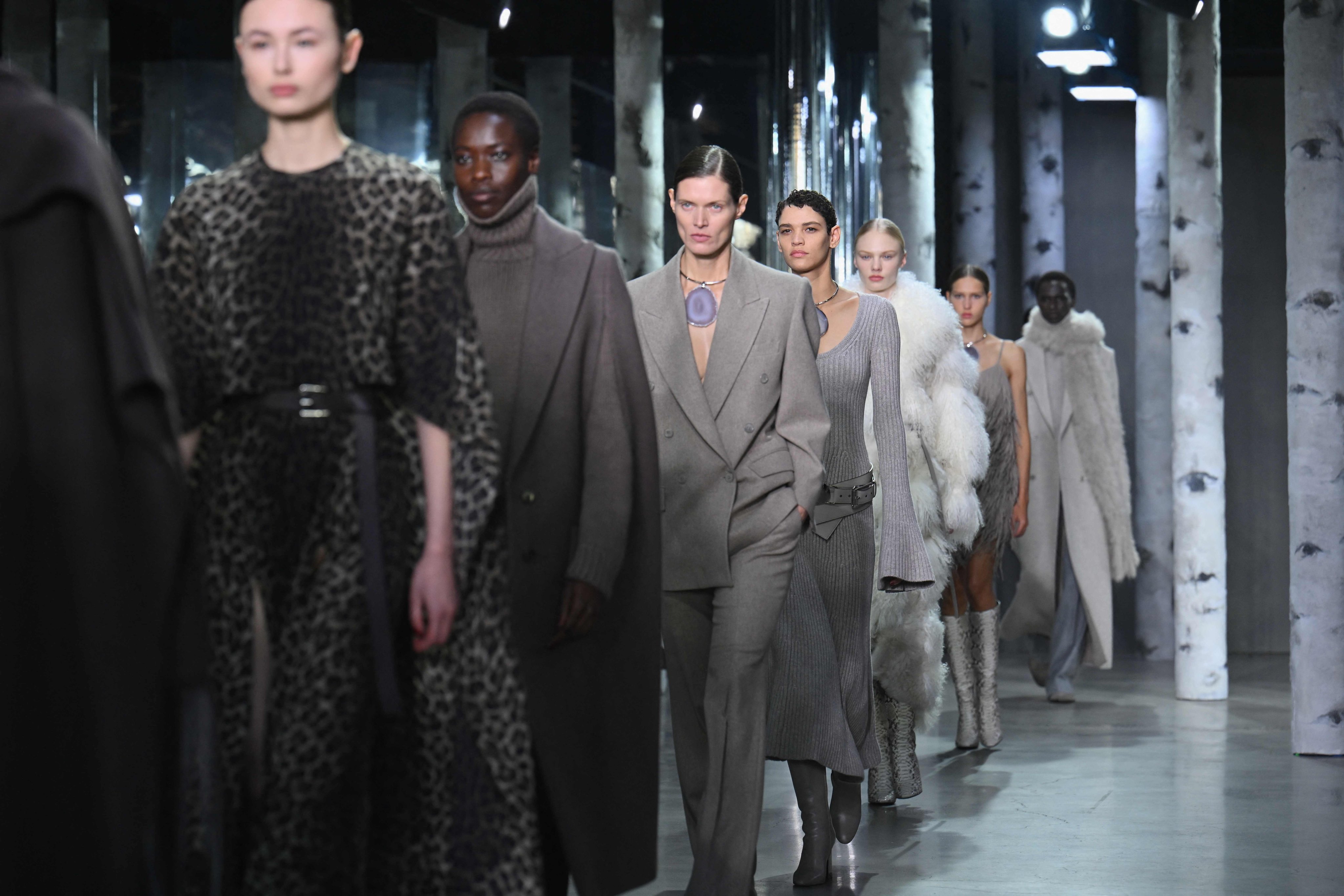 Models walk the runway during the Michael Kors Collection autumn/winter 2023 runway show during New York Fashion Week on February 15, in New York City. Photo: AFP