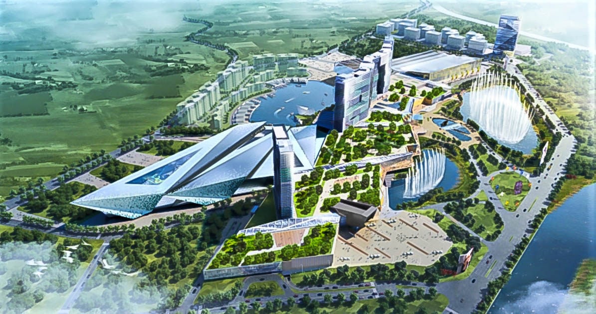 Images produced by Hong Kong-based Bulgaria Developments Holdings showing how the billion-euro Smart City at Ravno Pole Bulgaria would look.  For all the big plans laid out for the far western end of the Belt and Road project, billions in Bulgaria appear to have gone bust&#xA;&#xA;&#xA;CREDIT:  Bulgaria Developments Holdings / Red Door News
