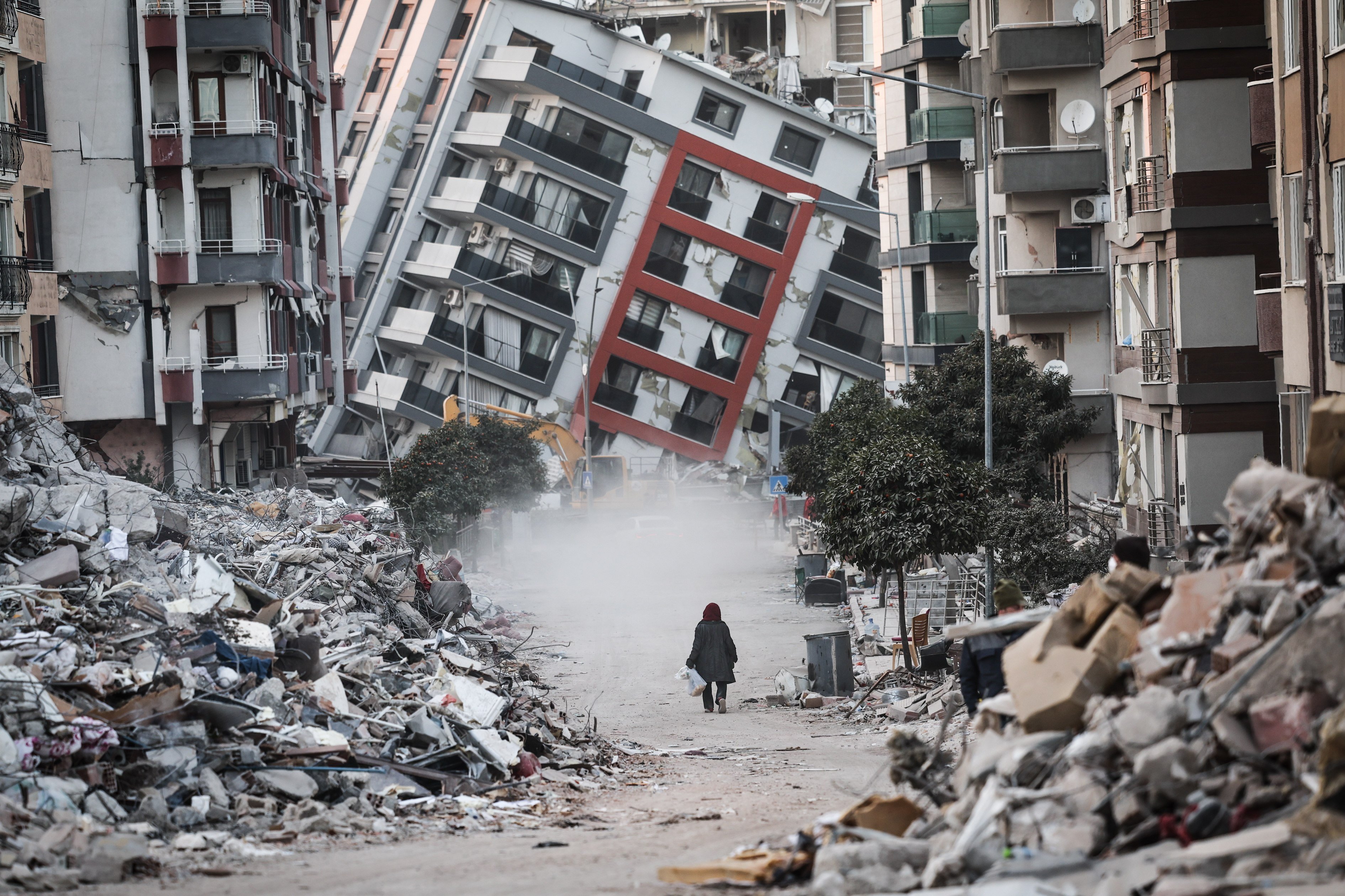 Damaged buildings in earthquake-ravaged Hatay, Turkey. Photo: EPA-EFE