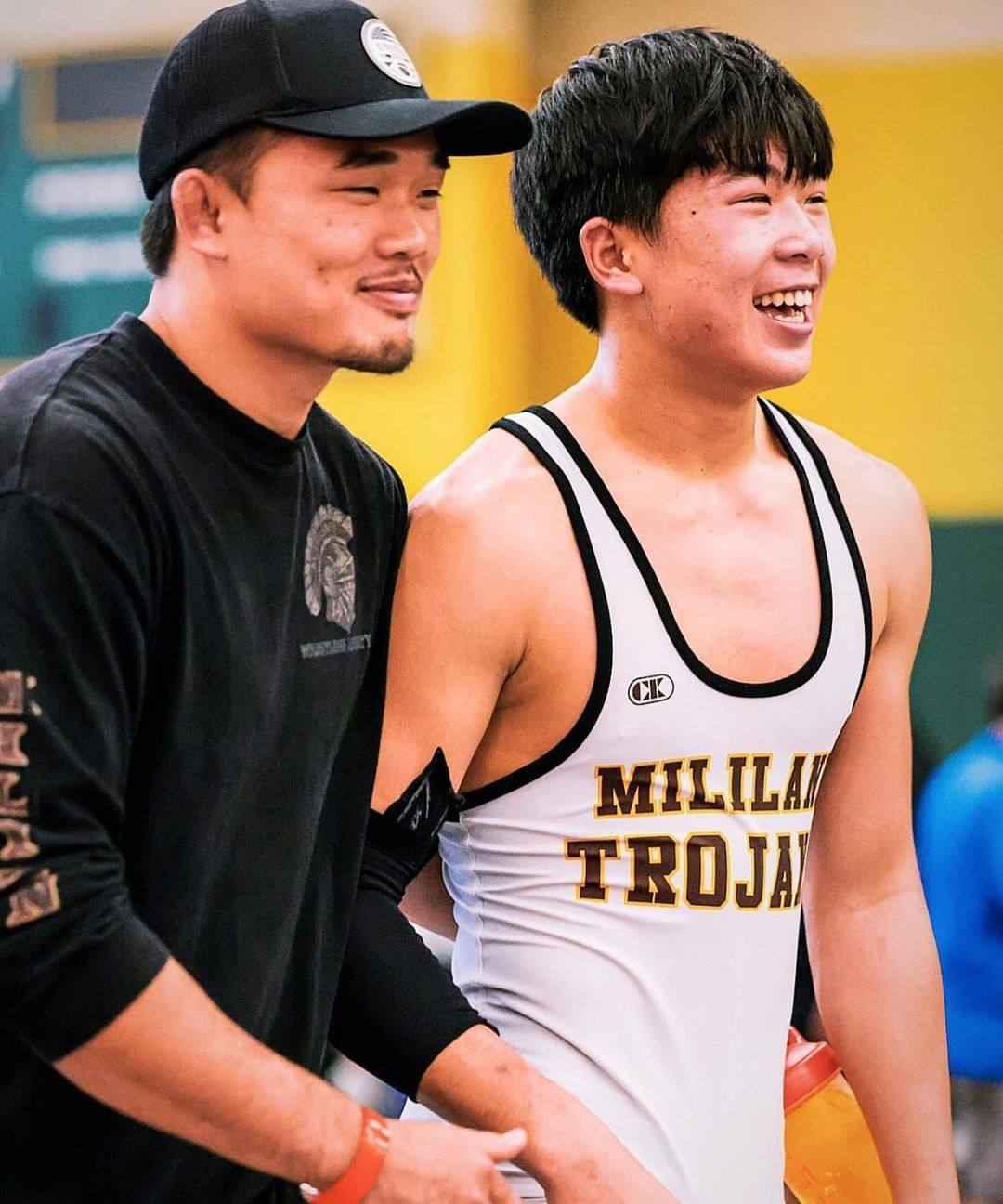 Adrian Lee with his brother Christian Lee (left) at the OIA Championships. Photo: Instagram/@adrianleemma