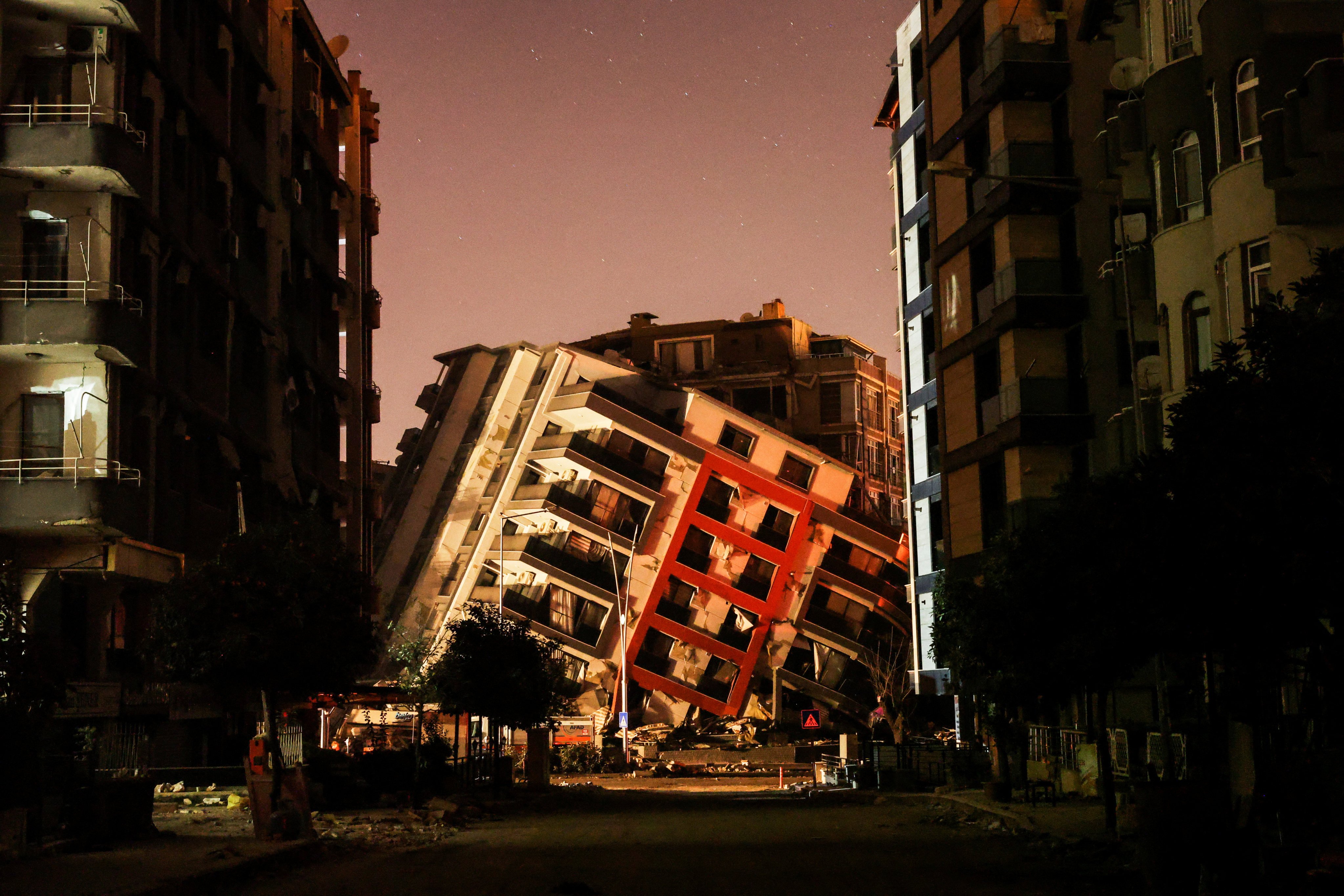 Destroyed buildings in earthquake -hit Antakya, Turkey. Photo: Reuters