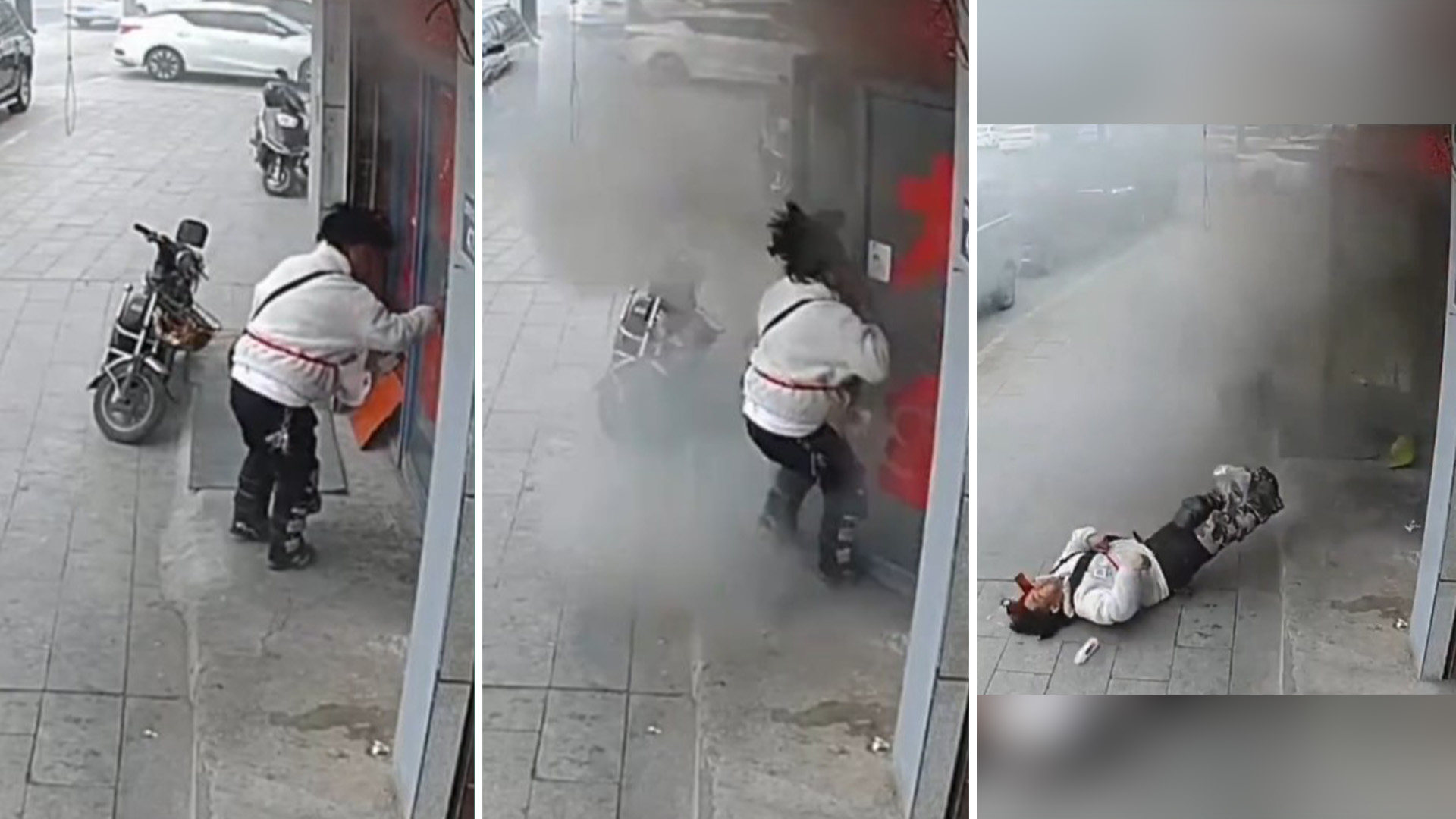The graphic video of the disabled man’s attempt to help has been viewed more than nine million times on Douyin alone. Photo: SCMP composite/Weibo