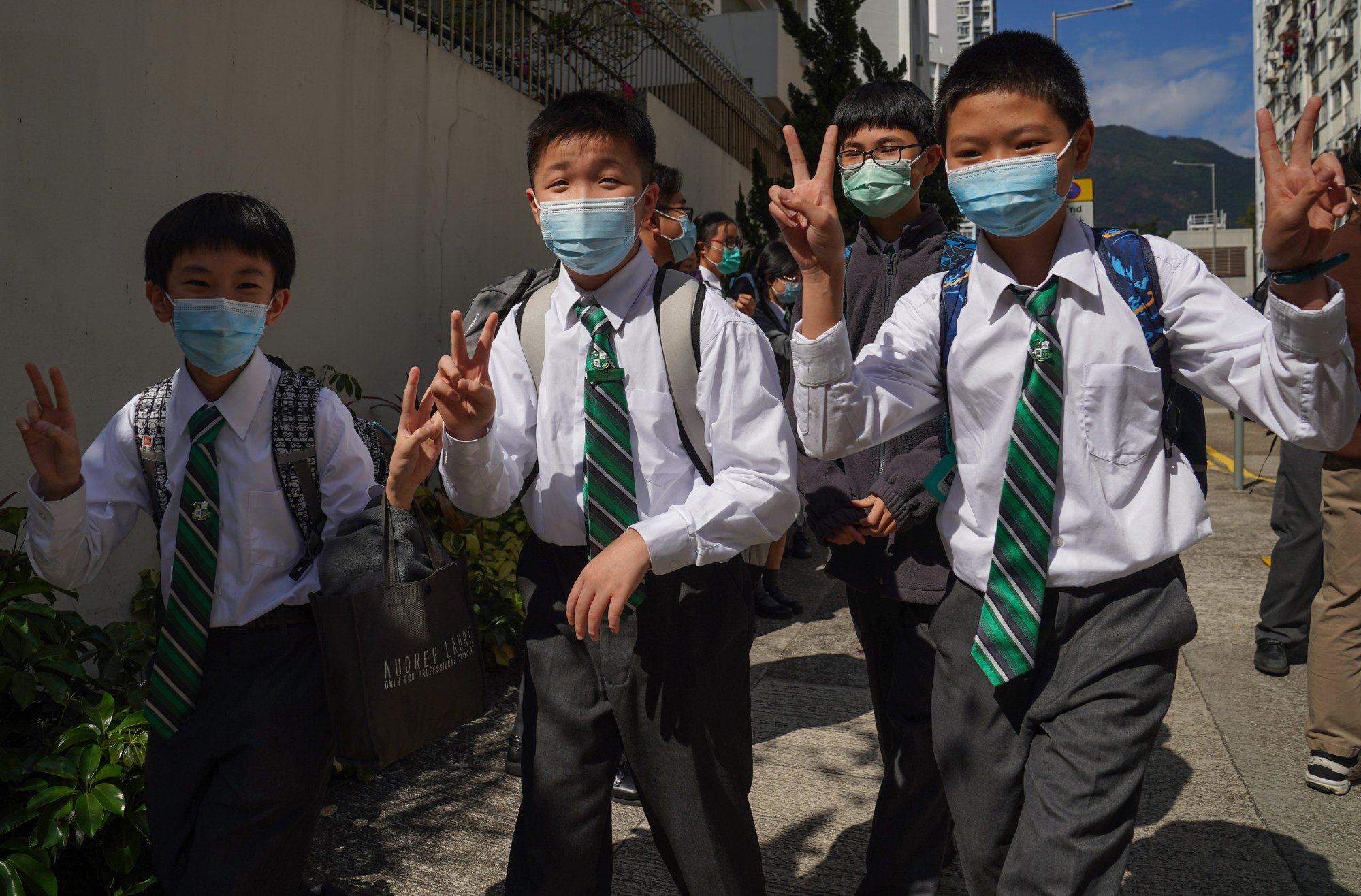 Secondary school students in Hong Kong. Photo: Sam Tsang