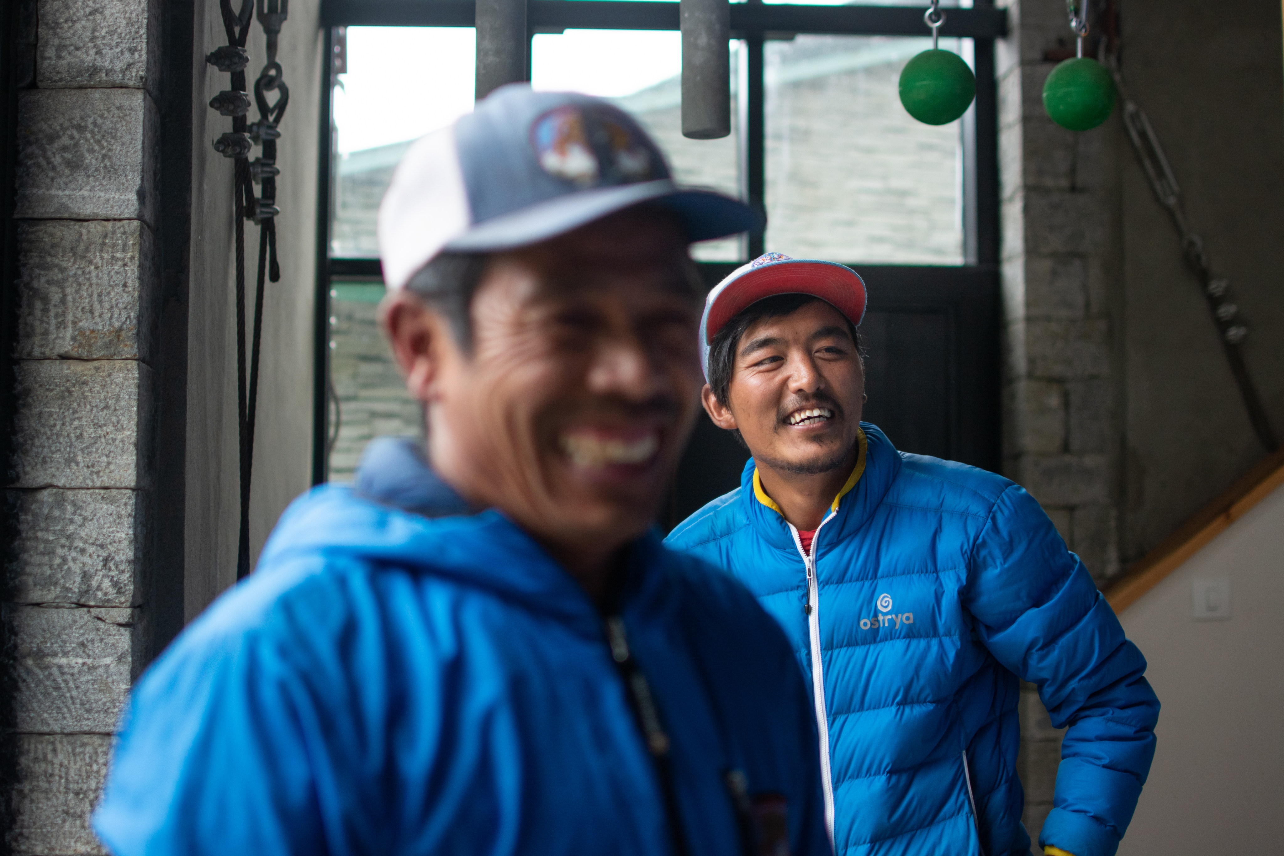 Danuru Sherpa and Pemba Sherpa at the Khumbu Climbing Centre, a training facility in Phortse, Nepal, the village with more Everest summiteers than anywhere else. Photo: Neelima Vallangi
