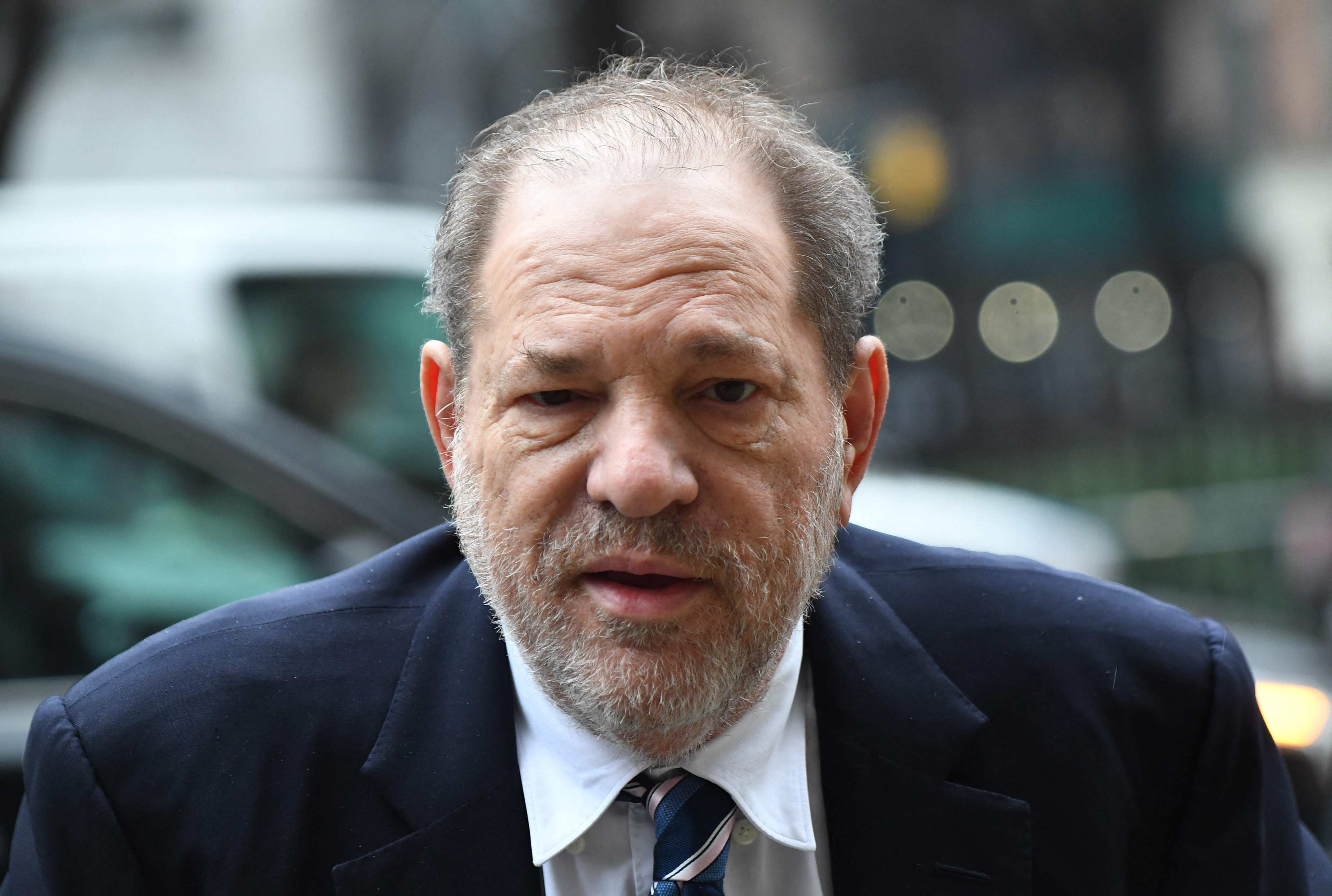 Harvey Weinstein arrives at the Manhattan Criminal Court in New York in February 2020. Photo: AFP