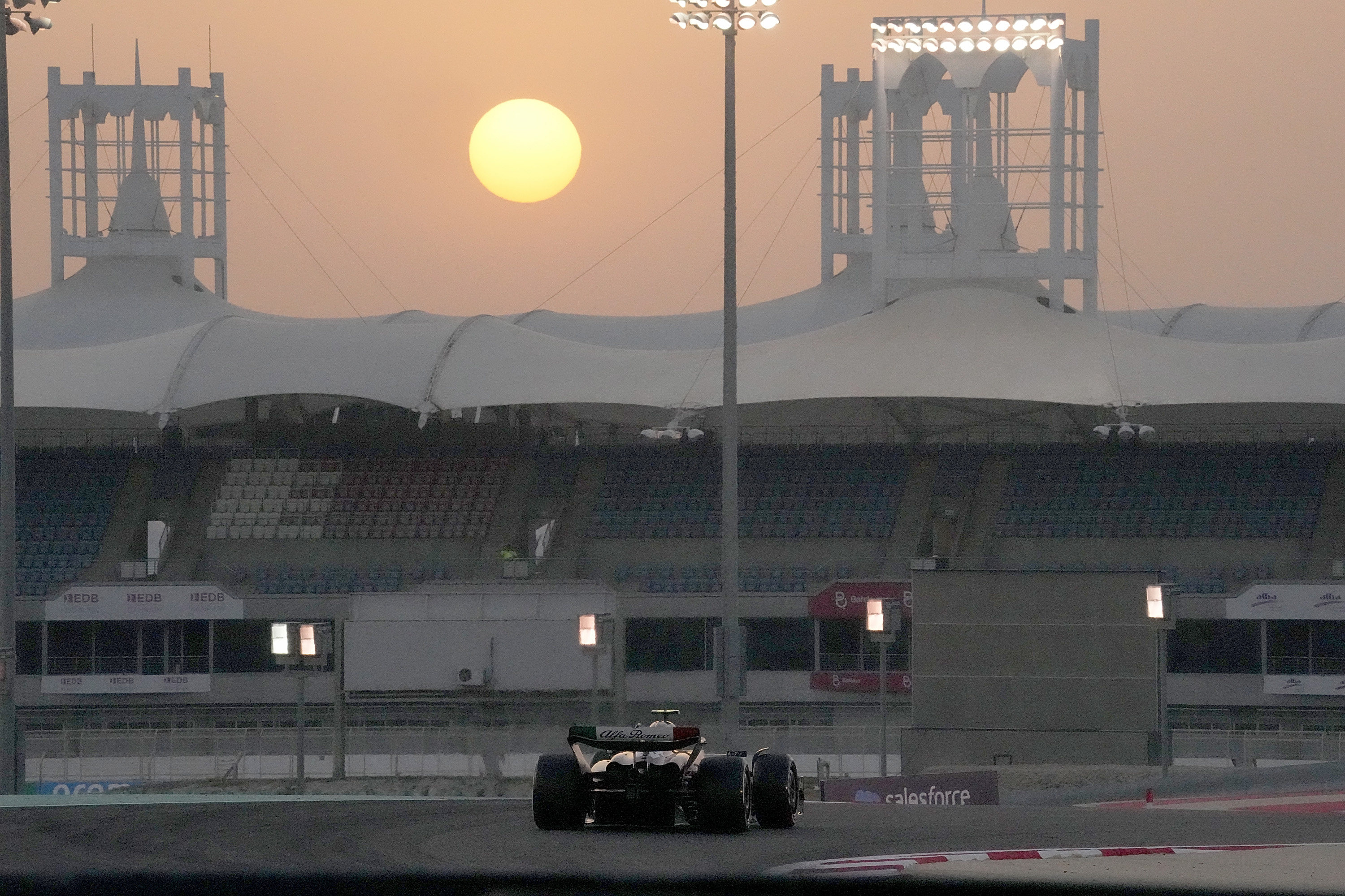 China’s Zhou Guanyu
of Alfa Romeo in action during Formula One testing in Bahrain. Photo: DPA