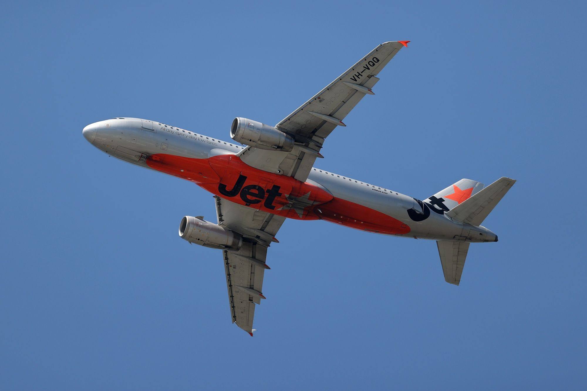 An Airbus SE A320-232 aircraft operated by Jetstar Airways takes off from Sydney Airport earlier this month. Photo: Bloomberg