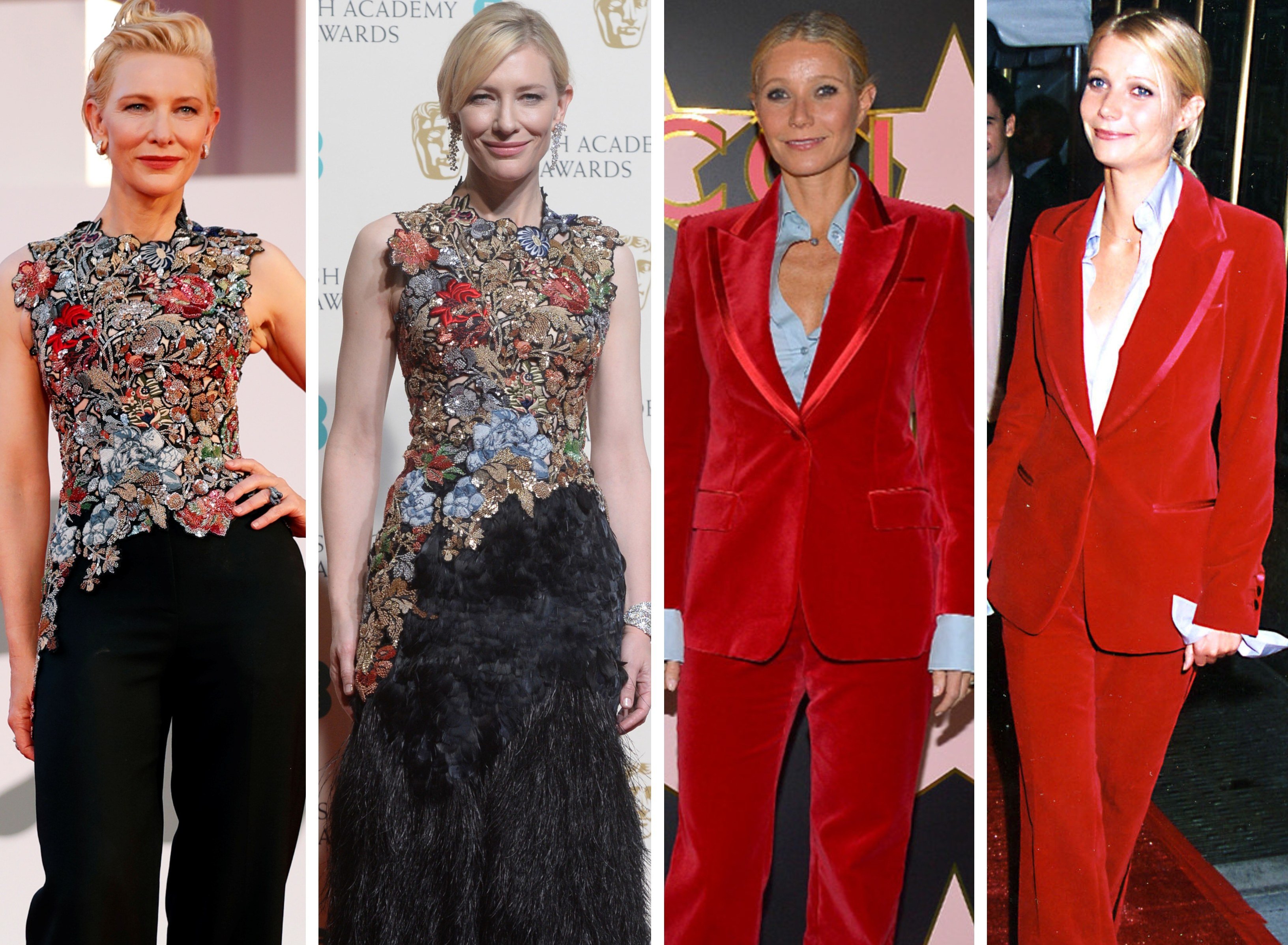 Celebrities including Cate Blanchett and Gwyneth Paltrow have re-worn outfits from their past. Photos: Reuters; Getty Images; FilmMagic