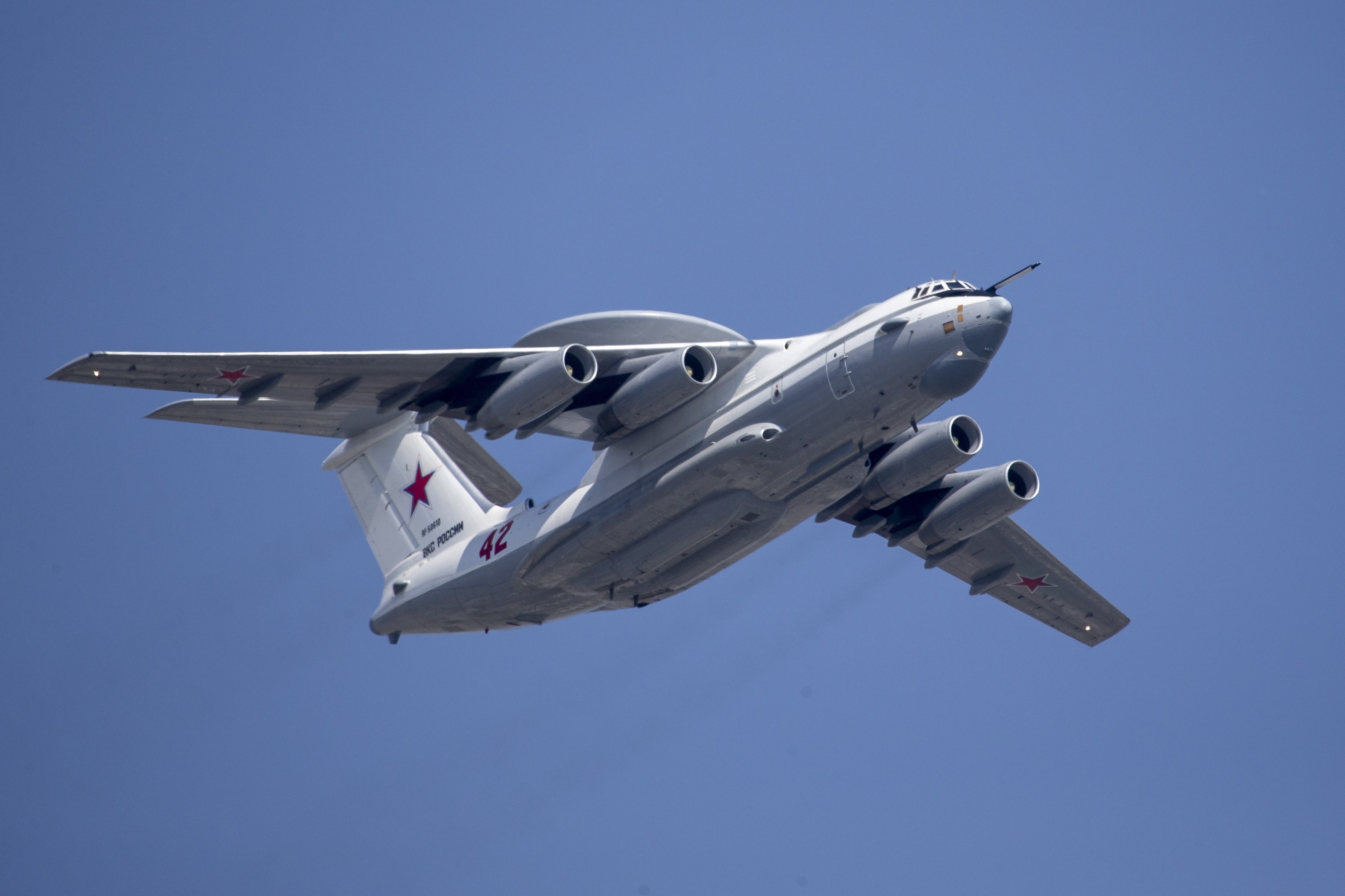A Russian Beriev A-50 airborne early warning and control training aircraft. File photo: AP