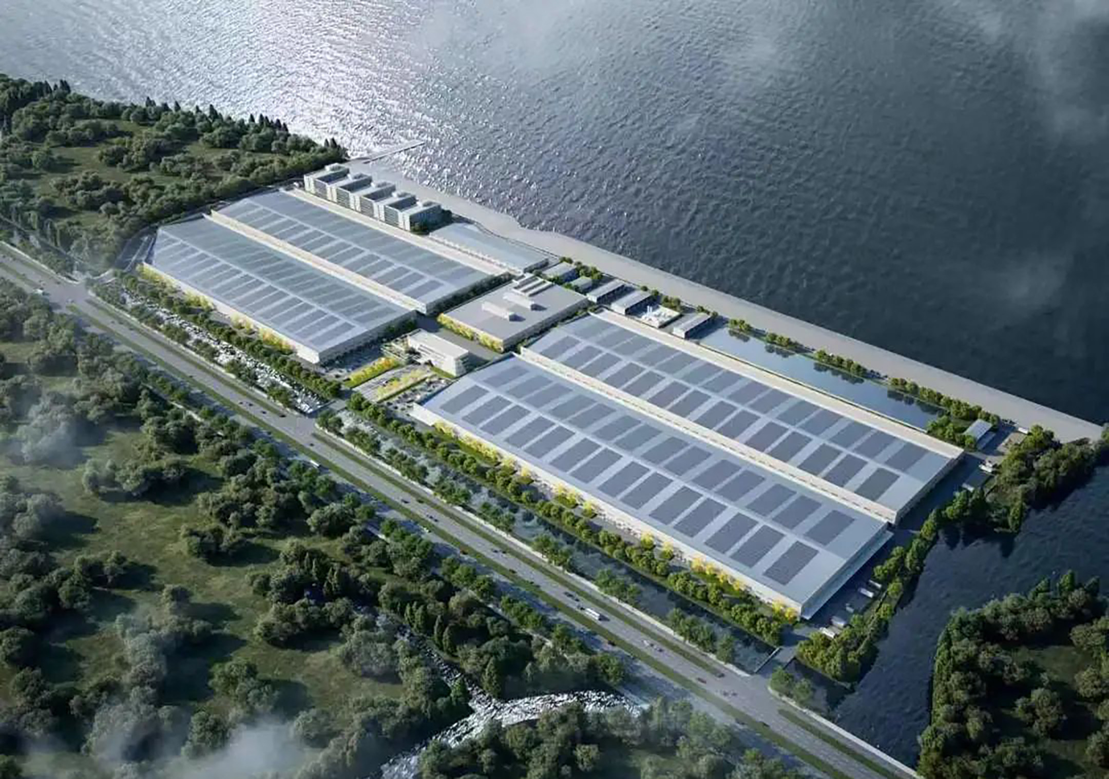 An illustration of a BYD battery plant under construction in Wenzhou, east China’s Zhejian province, and set for operation in 2024. Photo: Handout