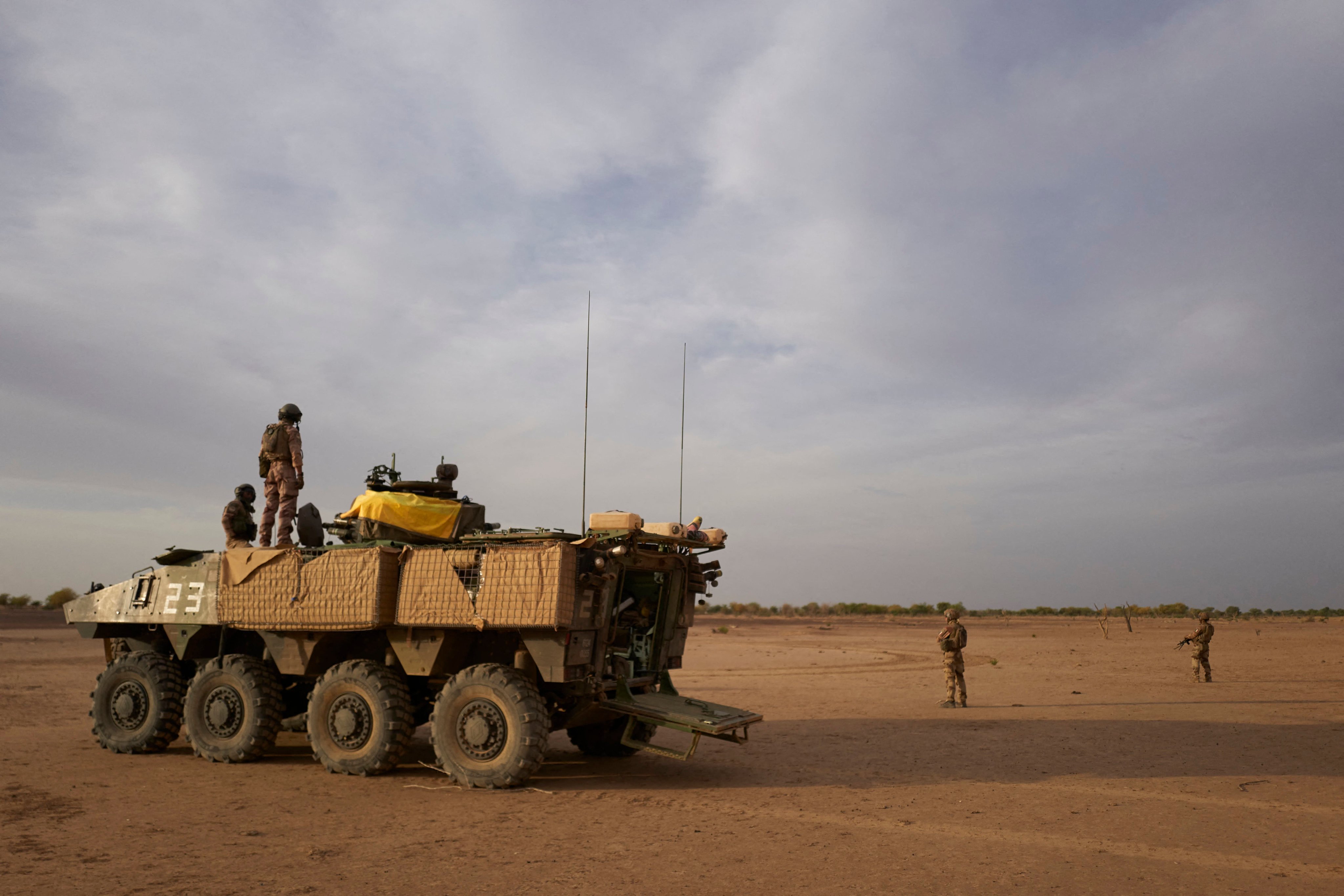 French Army soldiers patrol a rural area in northern Burkina Faso in November 2019. Photo: AFP