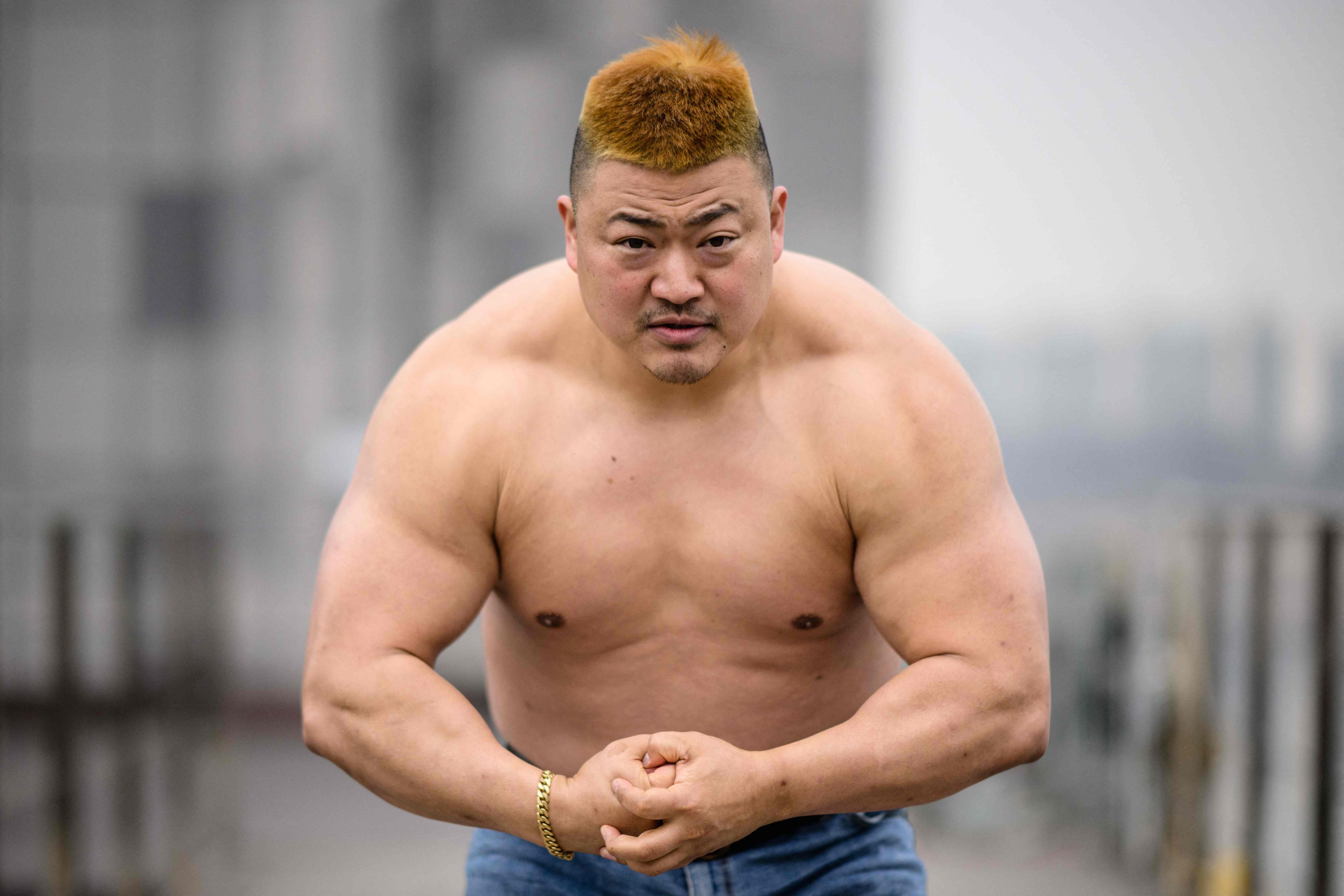 South Korean car dealer Jo Jin-hyeong, a contestant on the new Netflix show “Physical: 100”, poses during an interview in Seoul. Photo: AFP