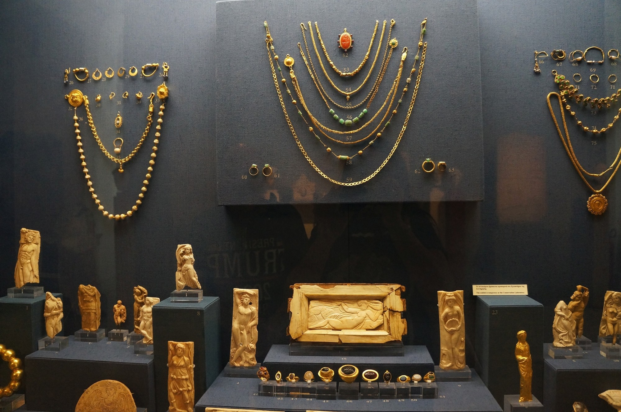 Ancient jewellery on display at The Benaki Museum of Greek Culture. Photo: Shutterstock