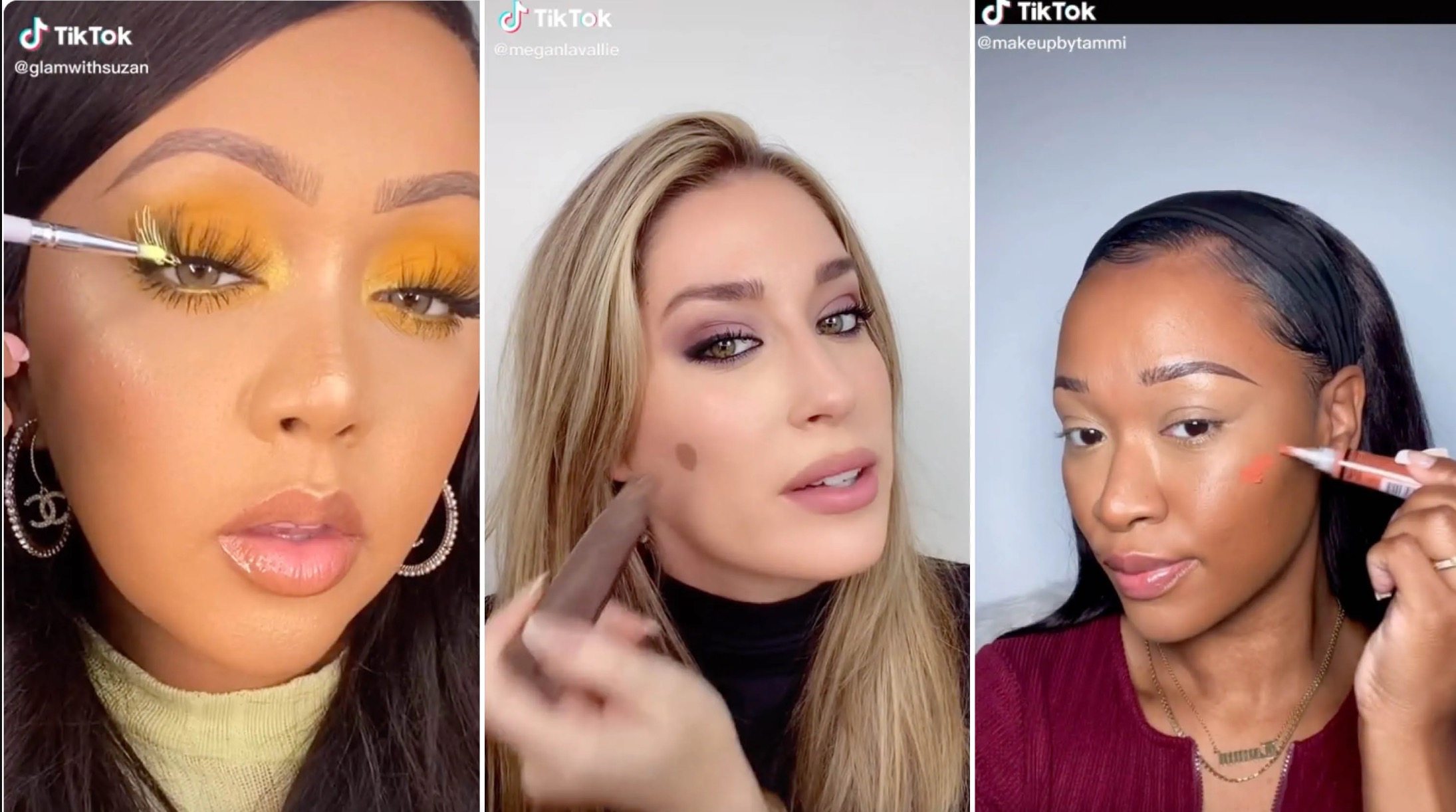 Stills from a series of TikTok videos of women using beauty products. Consumers, once sucked into the idea that eternal youth was theirs if they clicked the link promoted by an influencer, are waking up to the fact that they were being had. This includes de-influencers too. Photo: TikTok