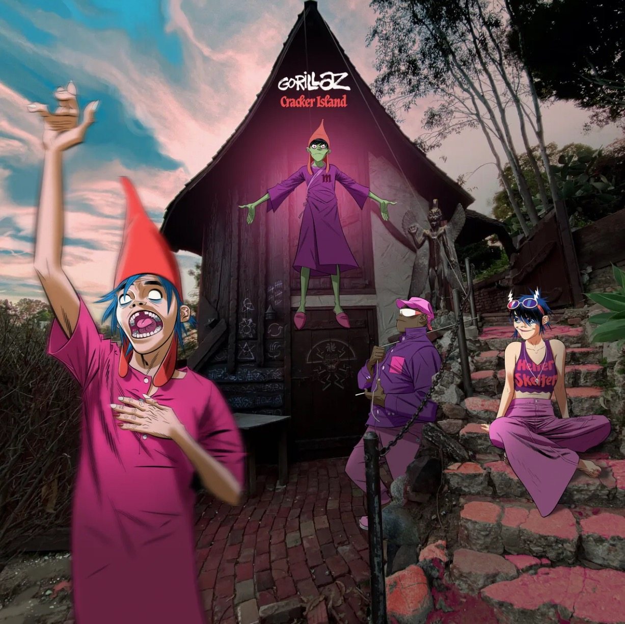 The cover of Gorillaz’ new album. The group’s illustrator Jamie Hewlett says he and co-founder Damon Albarn were inspired by the “segregated” world we live in. Photo: Gorillaz