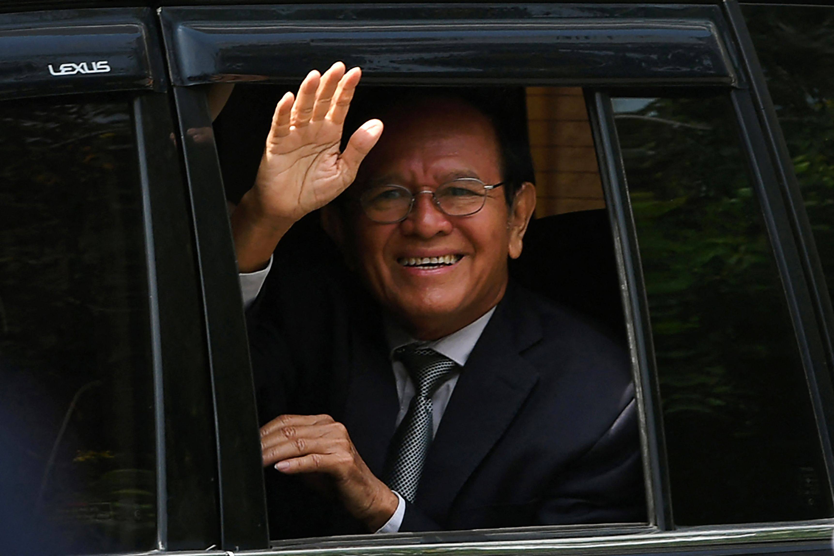 Kem Sokha, former leader of the now-dissolved Cambodia National Rescue Party, was last week sentenced by the Phnom Penh Municipal Court to 27 years in jail for treason. Photo: AFP