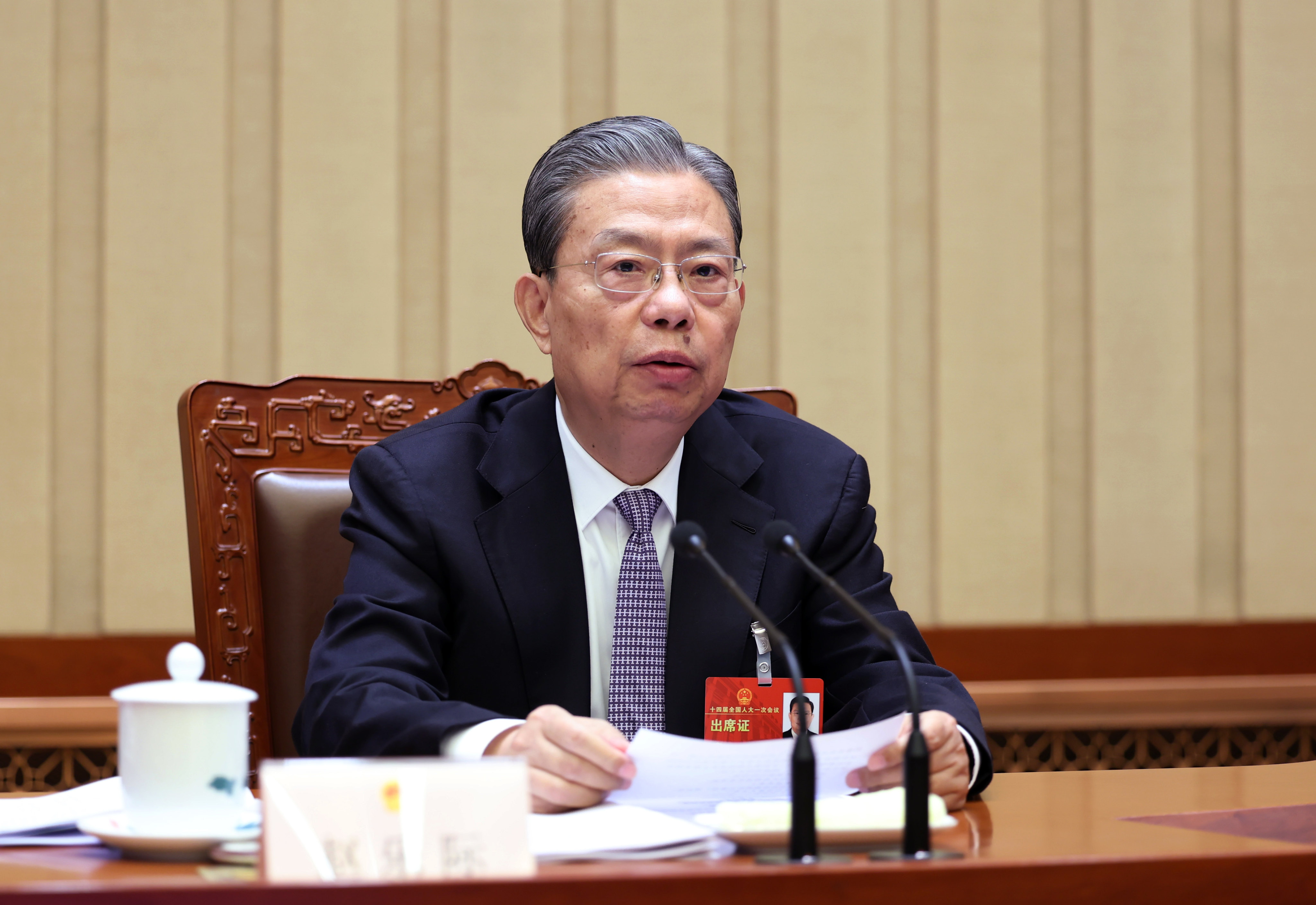 Zhao Leji, the third-highest ranking member of the Communist Party’s Politburo Standing Committee. Photo: Xinhua