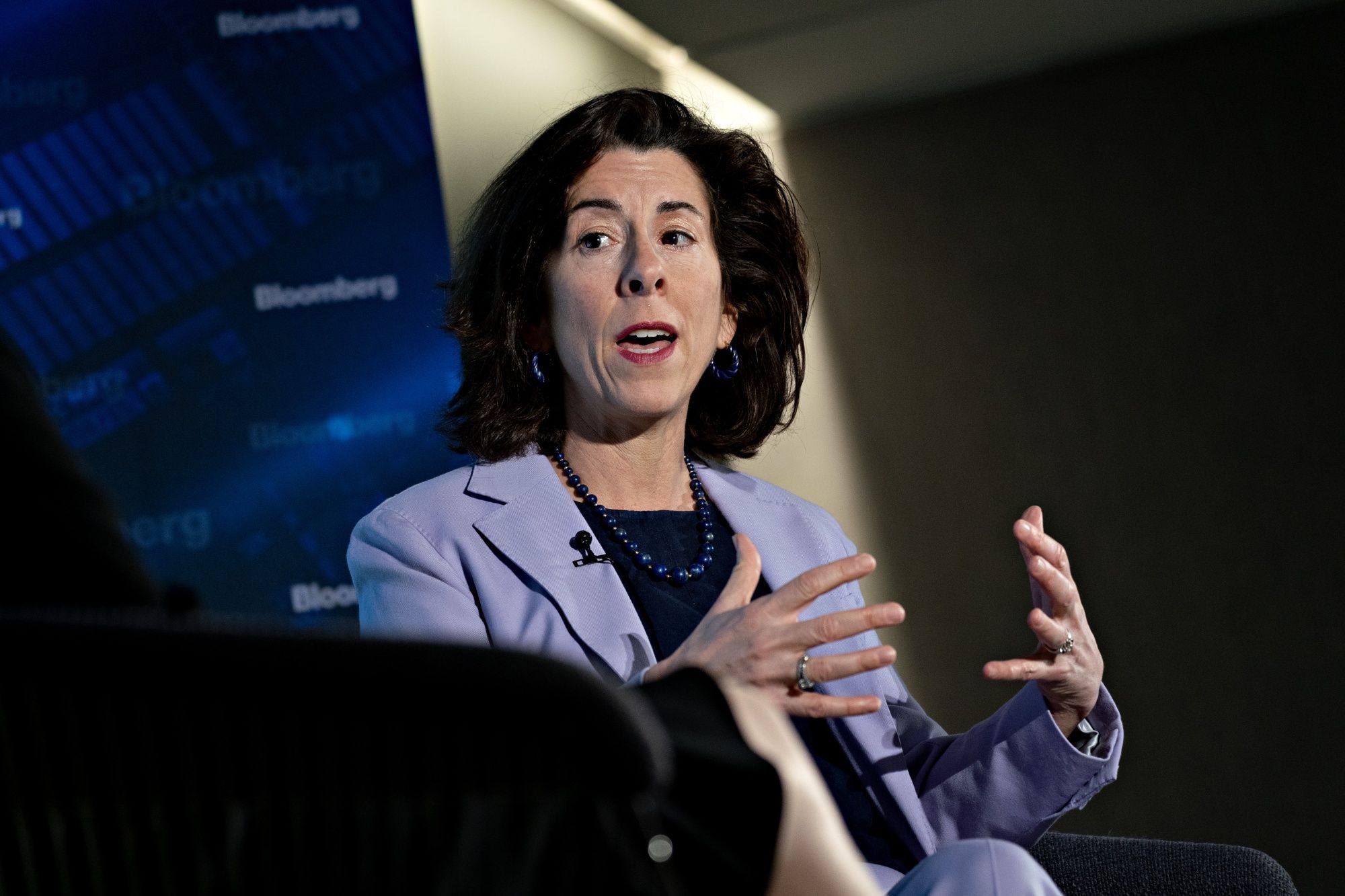 US Secretary of Commerce Gina Raimondo. Photo: Bloomberg