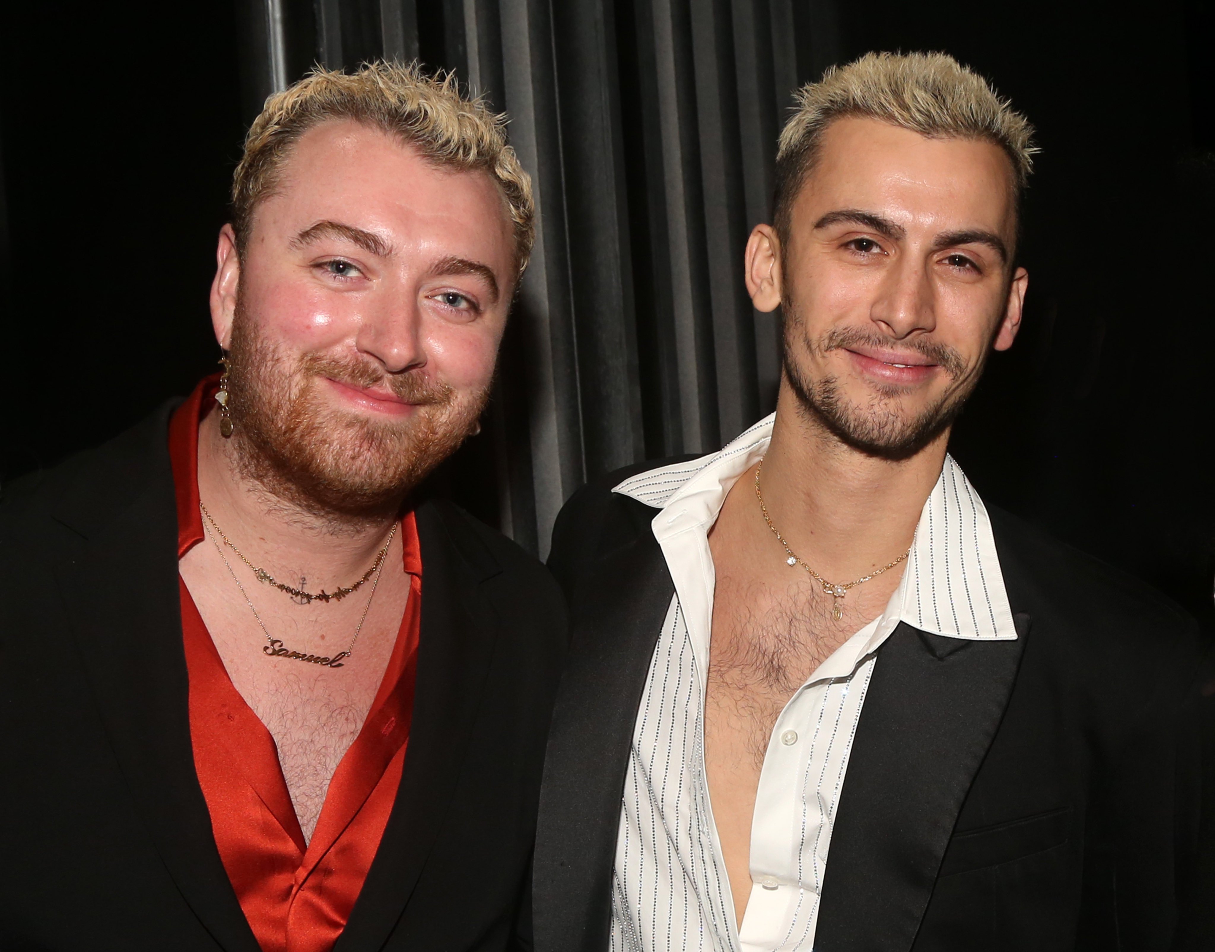Sam Smith and partner Christian Cowan attended a Broadway show together in New York last month. Photo: Getty Images