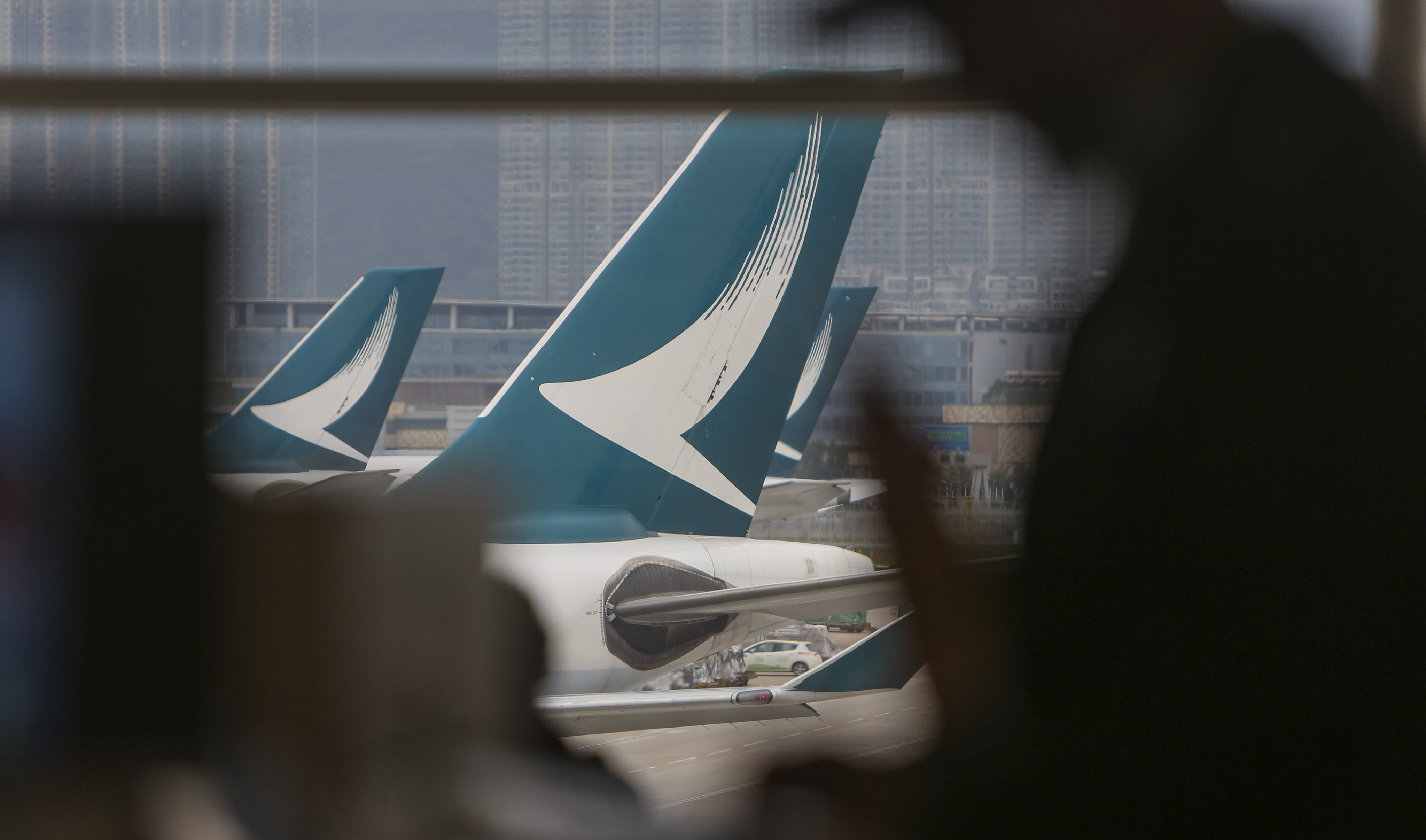 A Cathay plane parks at Hong Kong International Airport. Photo: Winson Wong