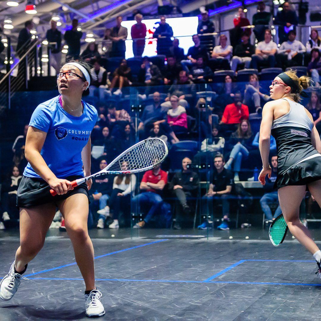 Simmi Chan in action at the CSA National Collegiate Individual Championships in Philadelphia. Photo: Columbia University