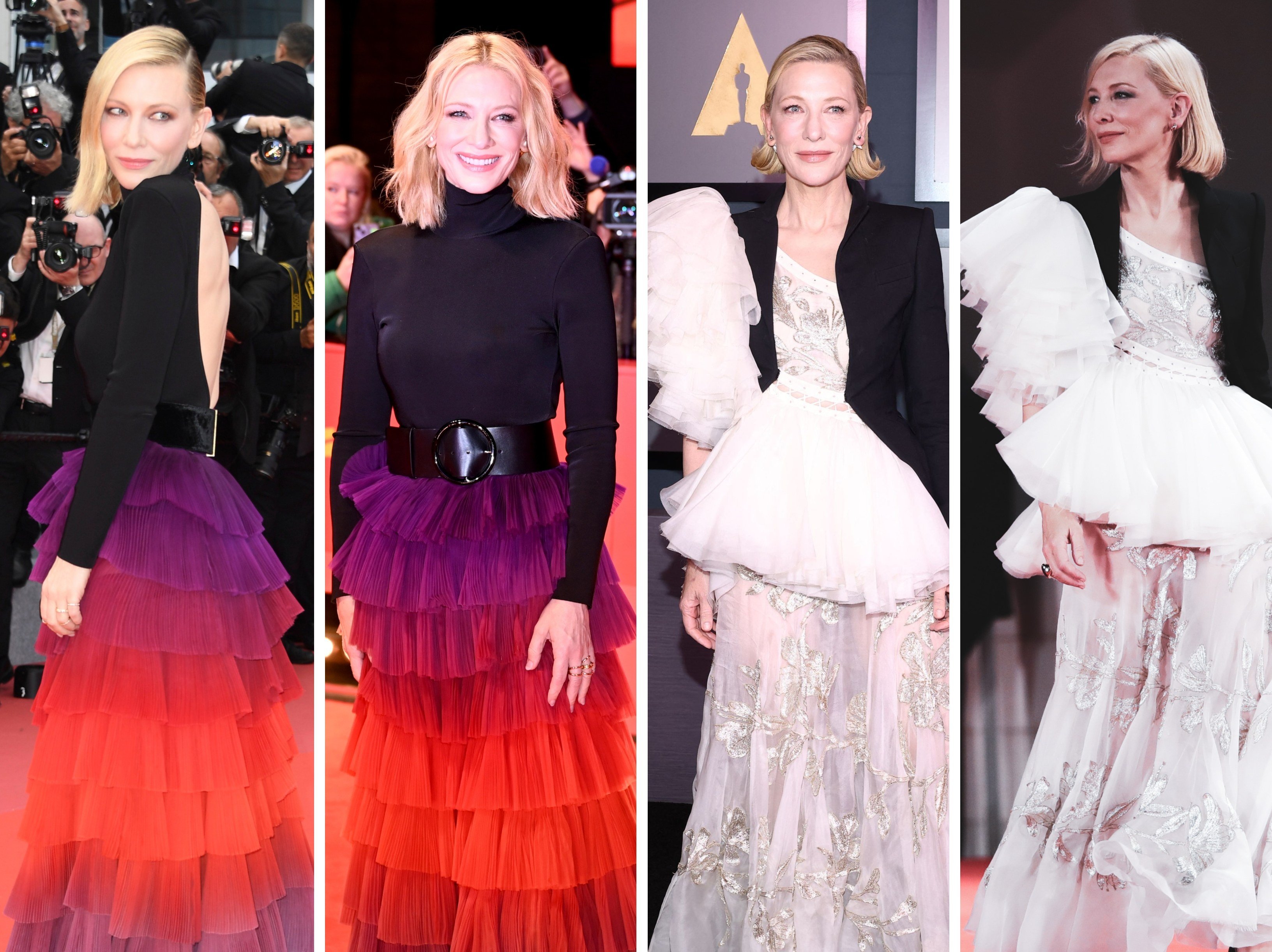 Cate Blanchett’s best red carpet rewears include looks from Givenchy and Alexander McQueen, both worn twice as the Oscar-winning actress walks the talk on sustainability. Photos: AP, AFP, Getty