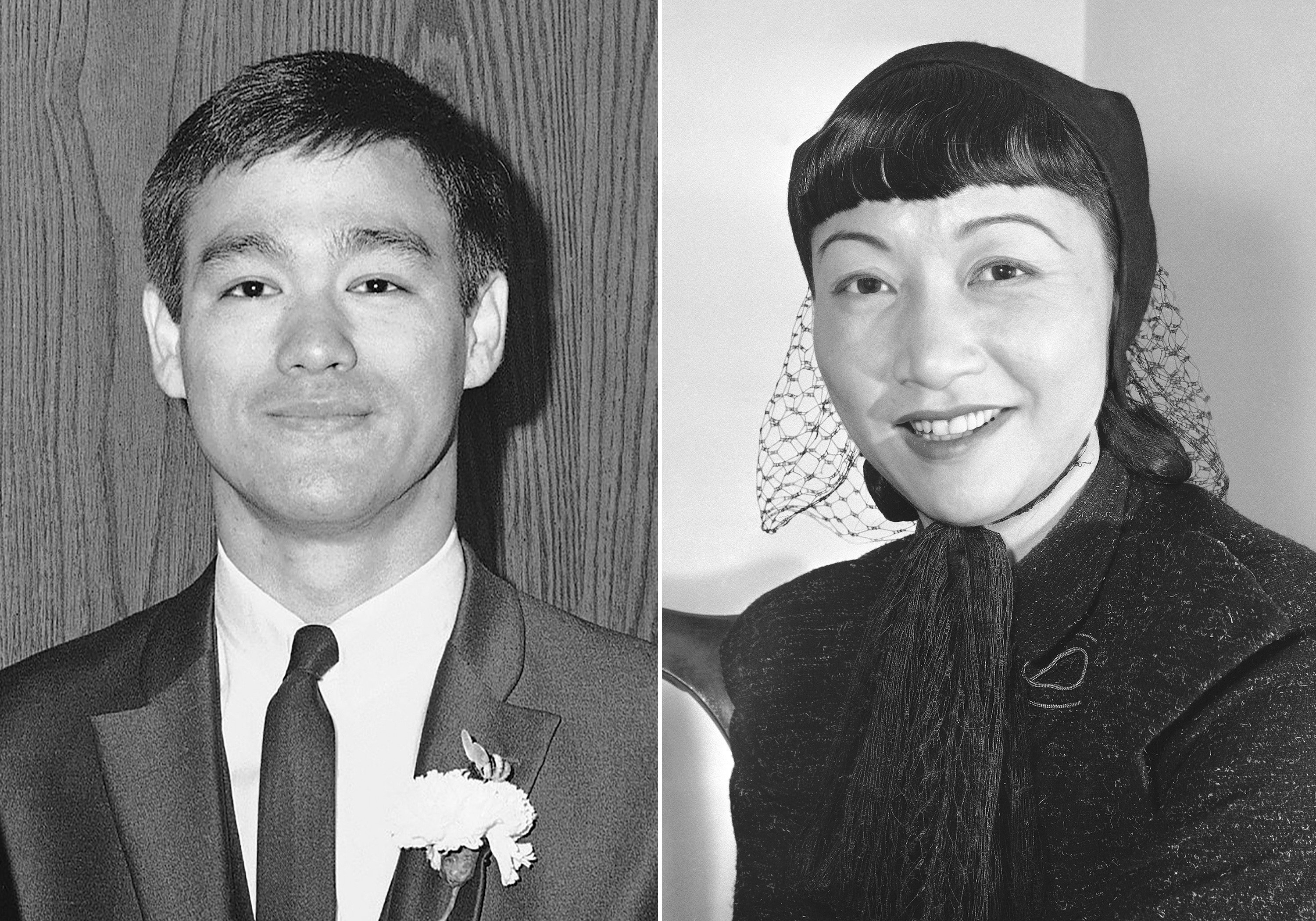 Bruce Lee in 1966 in Los Angeles and Anna May Wong in 1946. Descendants of the martial arts icon and the actress have met to talk about how both paved the way for Asians in Hollywood. Photo: AP