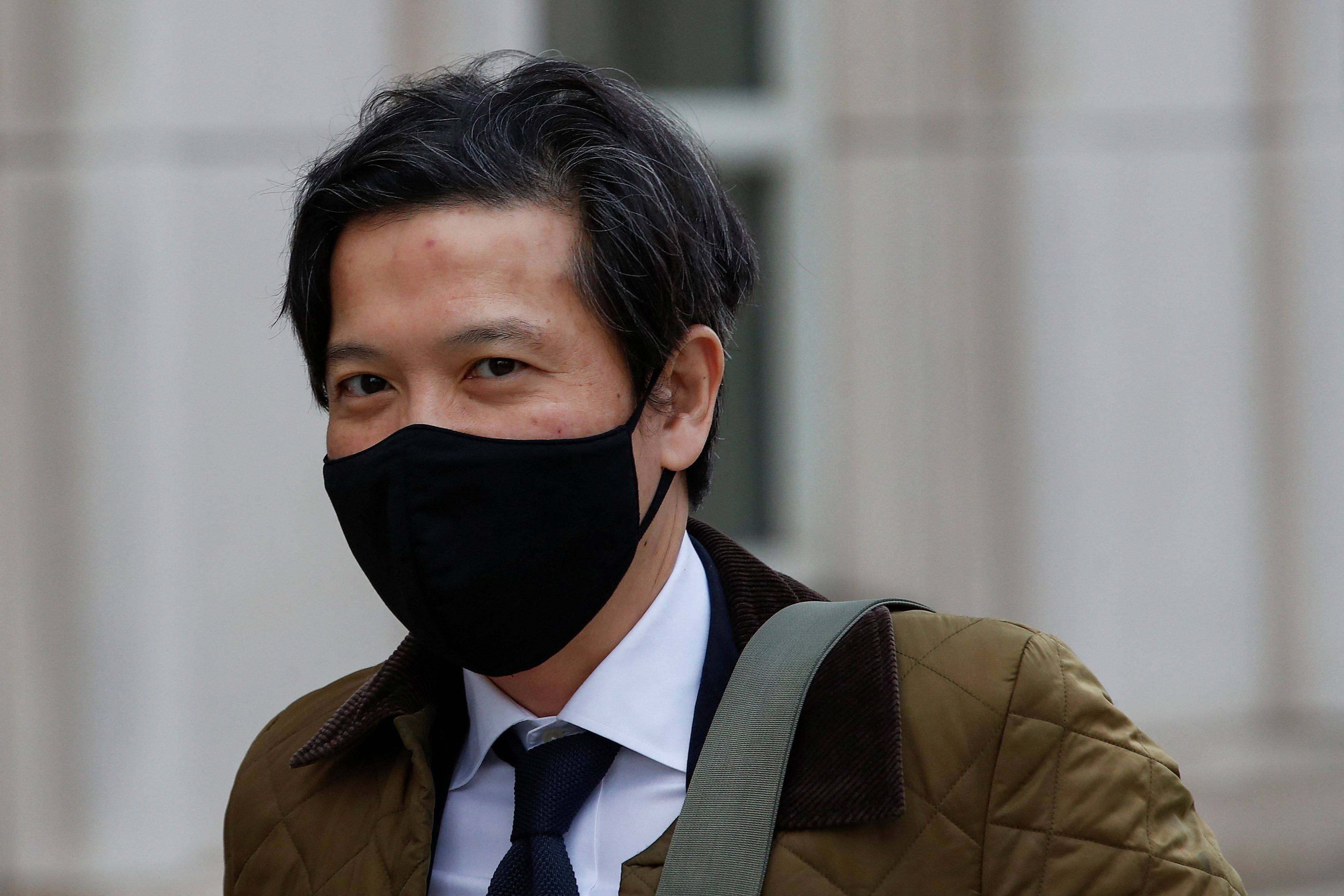 Ex-Goldman Sachs banker Roger Ng arrives for his criminal trial in New York in February 2022. Photo: Reuters
