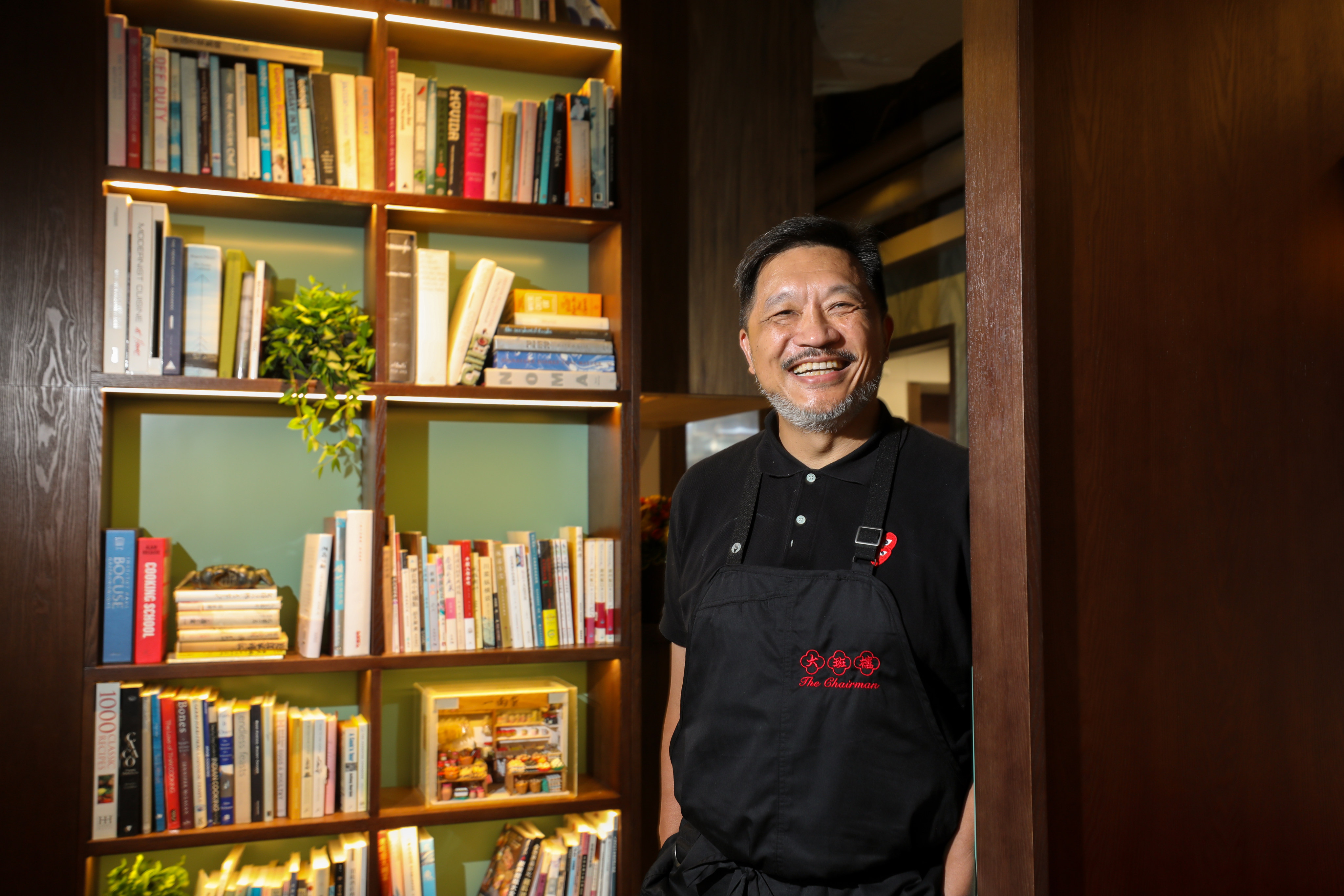 Danny Yip, founder of The Chairman,  a Chinese restaurant in Hong Kong where his collection of food books is on display. Photo: Xiaomei Chen