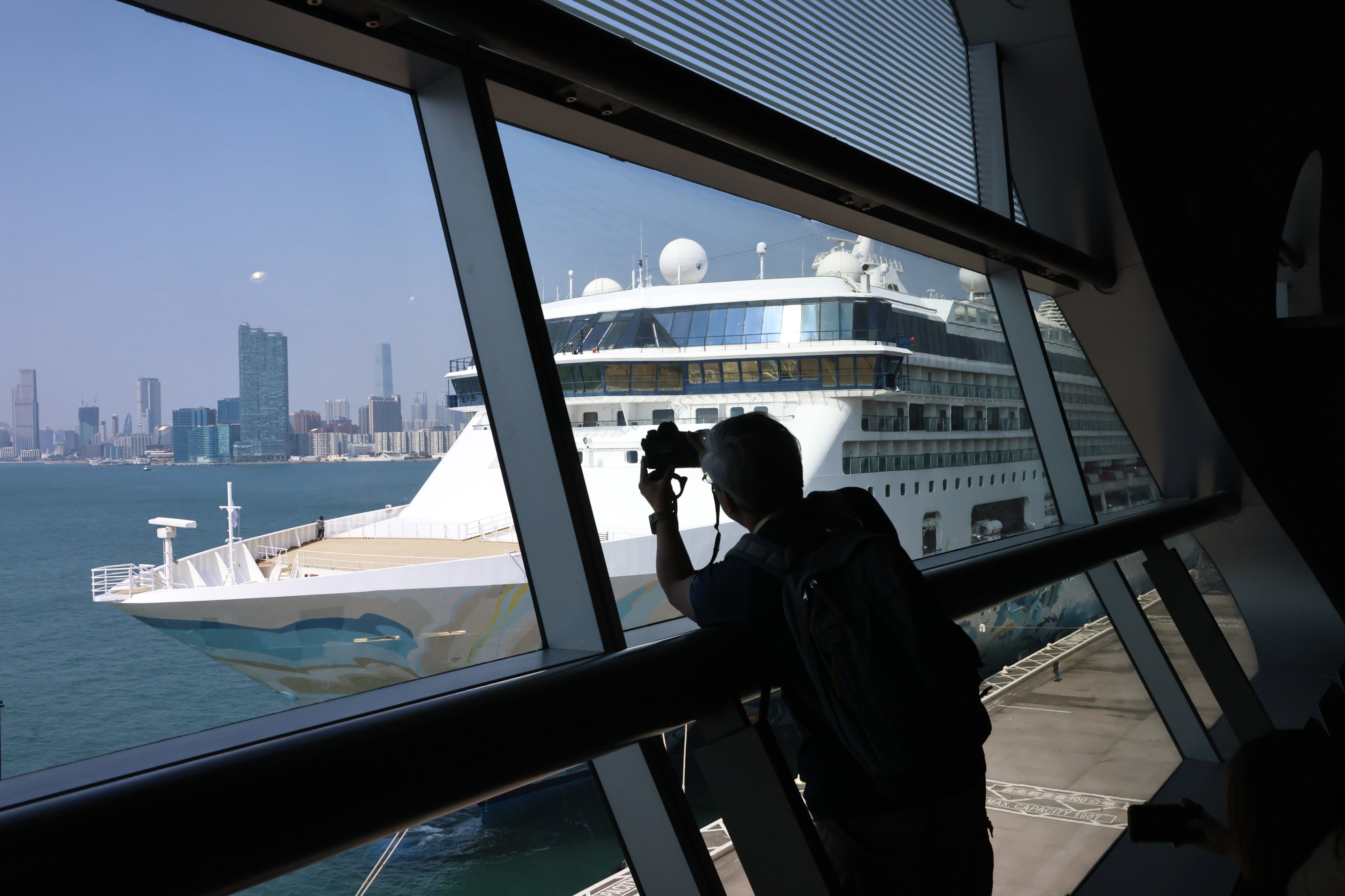 The inaugural sailing of Resorts World One at Hong Kong’s Kai Tak Cruise Terminal. Photo: SCMP / K. Y. Cheng