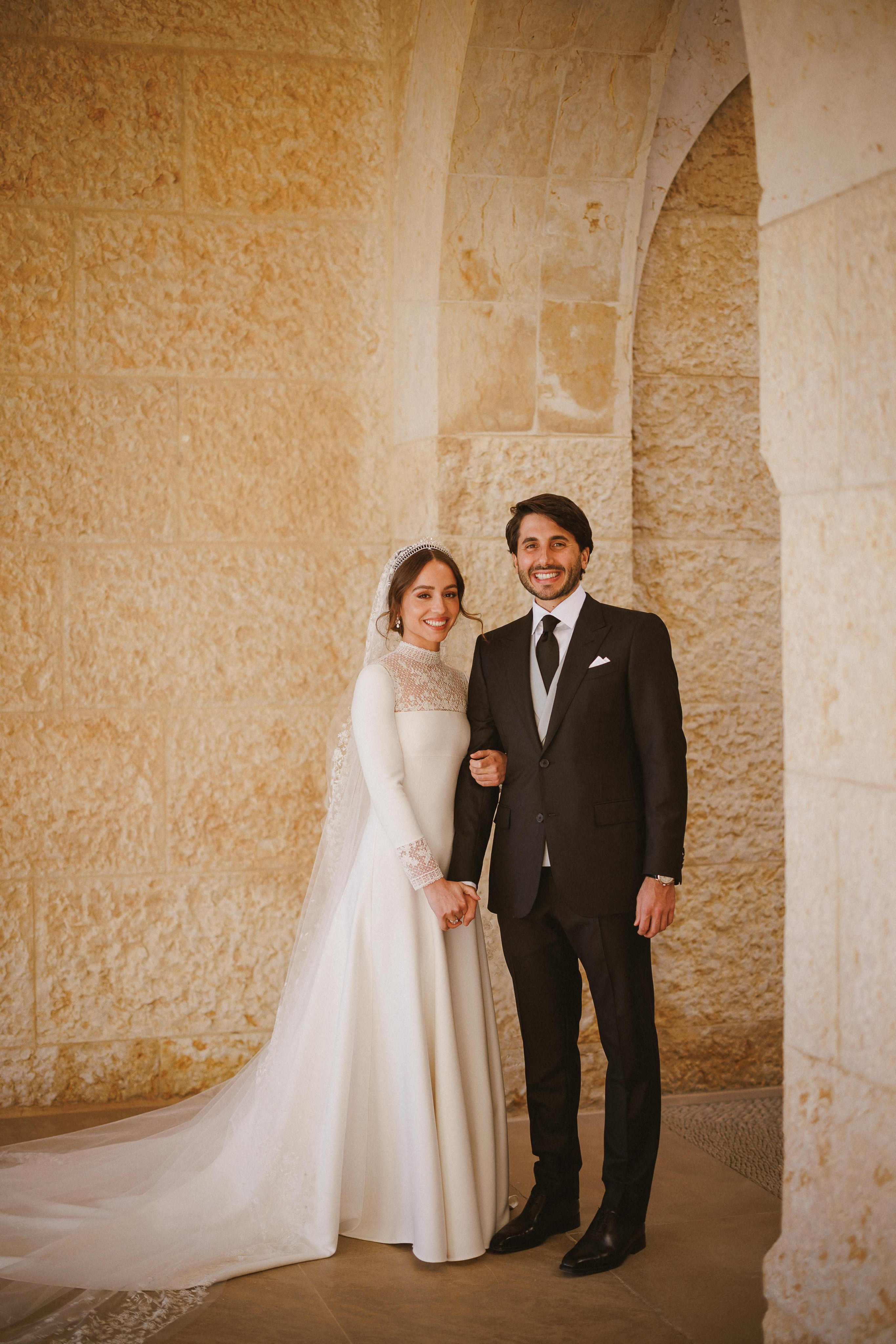 Princess Iman and Jameel Thermiotis in Amman, Jordan for their wedding. Photo: Jordanian Royal Palace 