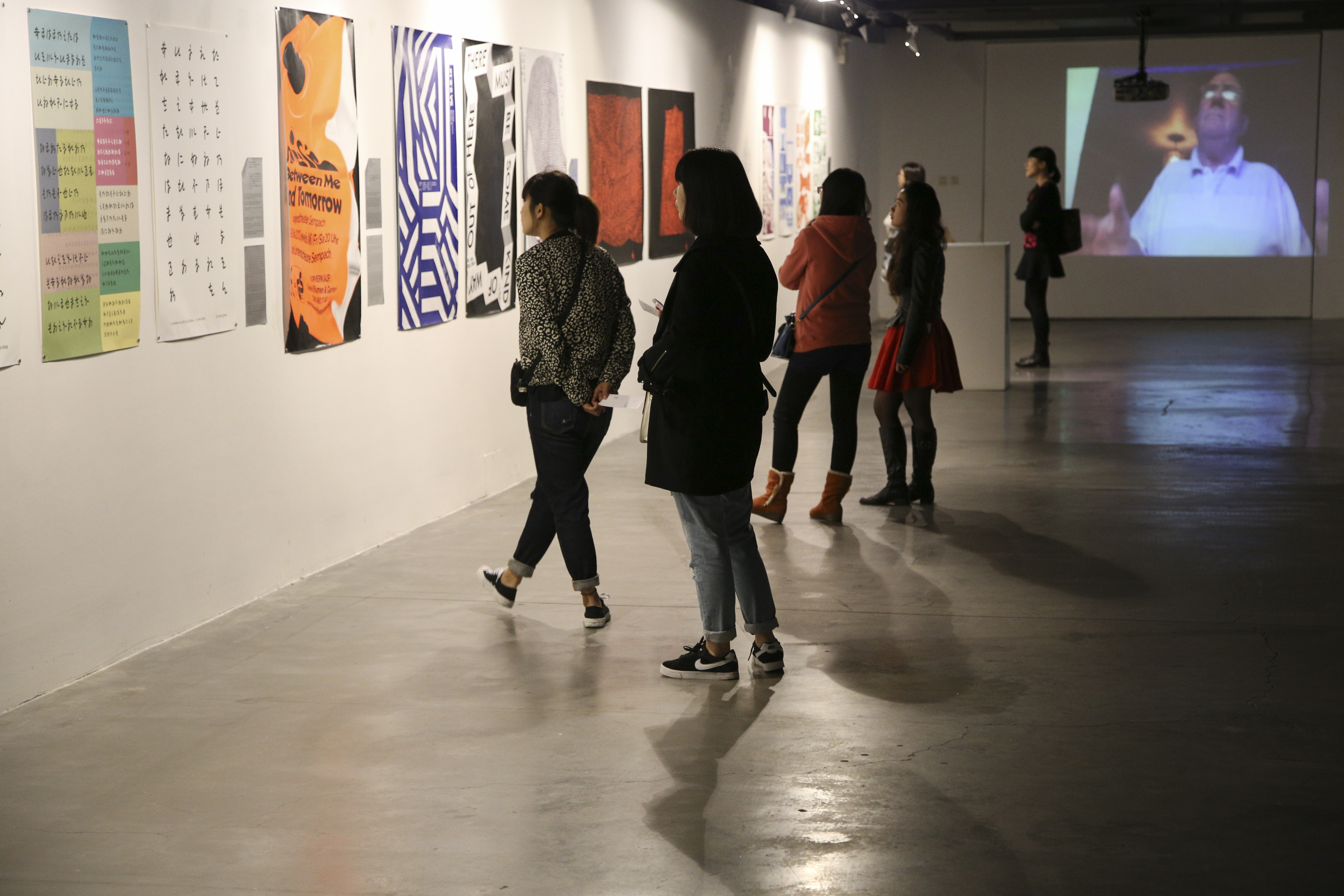 People look at works of art on display at the OCT contemporary art terminal (OCAT) Shenzhen.  08MAR14  [22MAY2014 COVER 48HRS]