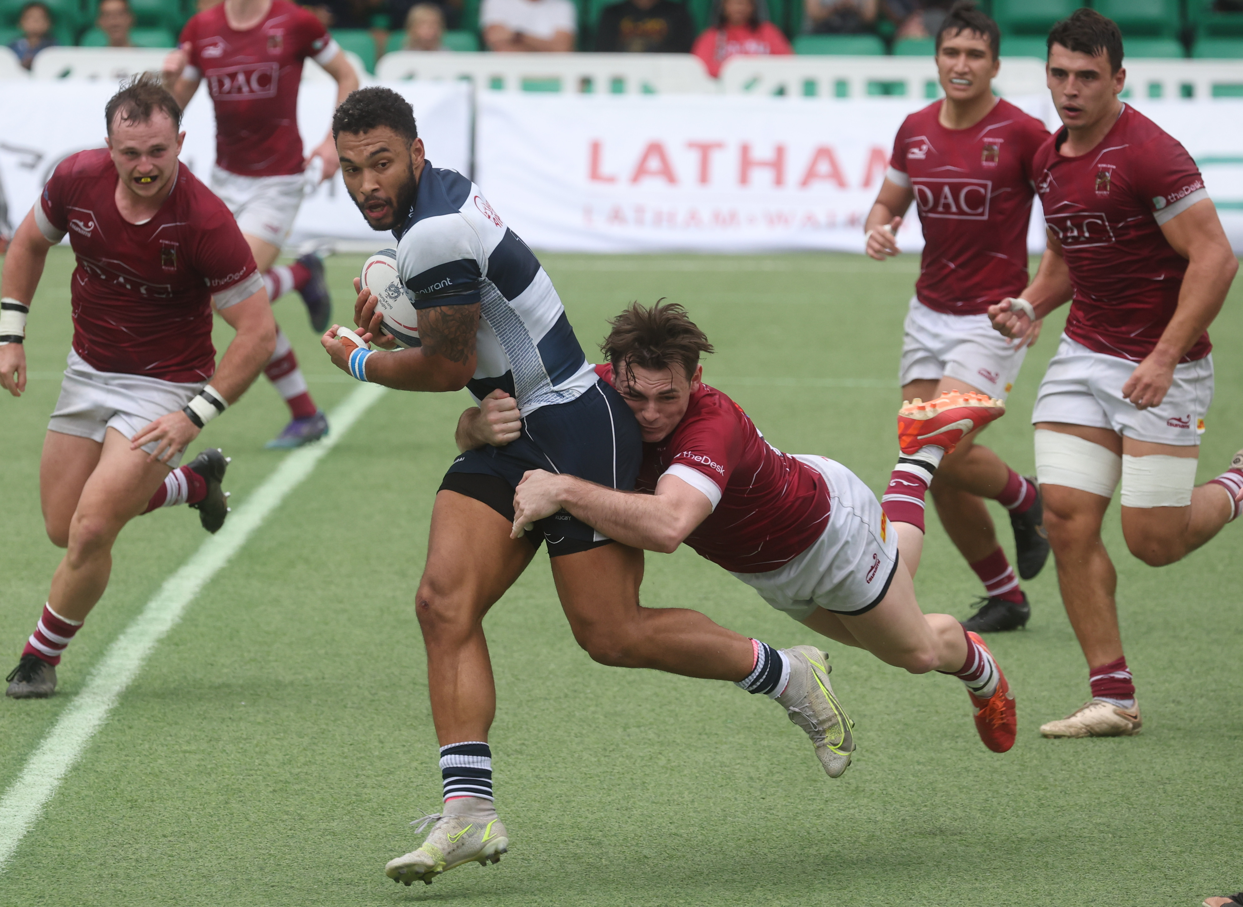 Hong Kong officials are to consider how to approach World Rugby’s opt-in tackling trial, although the city’s Premiership would be exempt. Photo: Yik Yeung-man