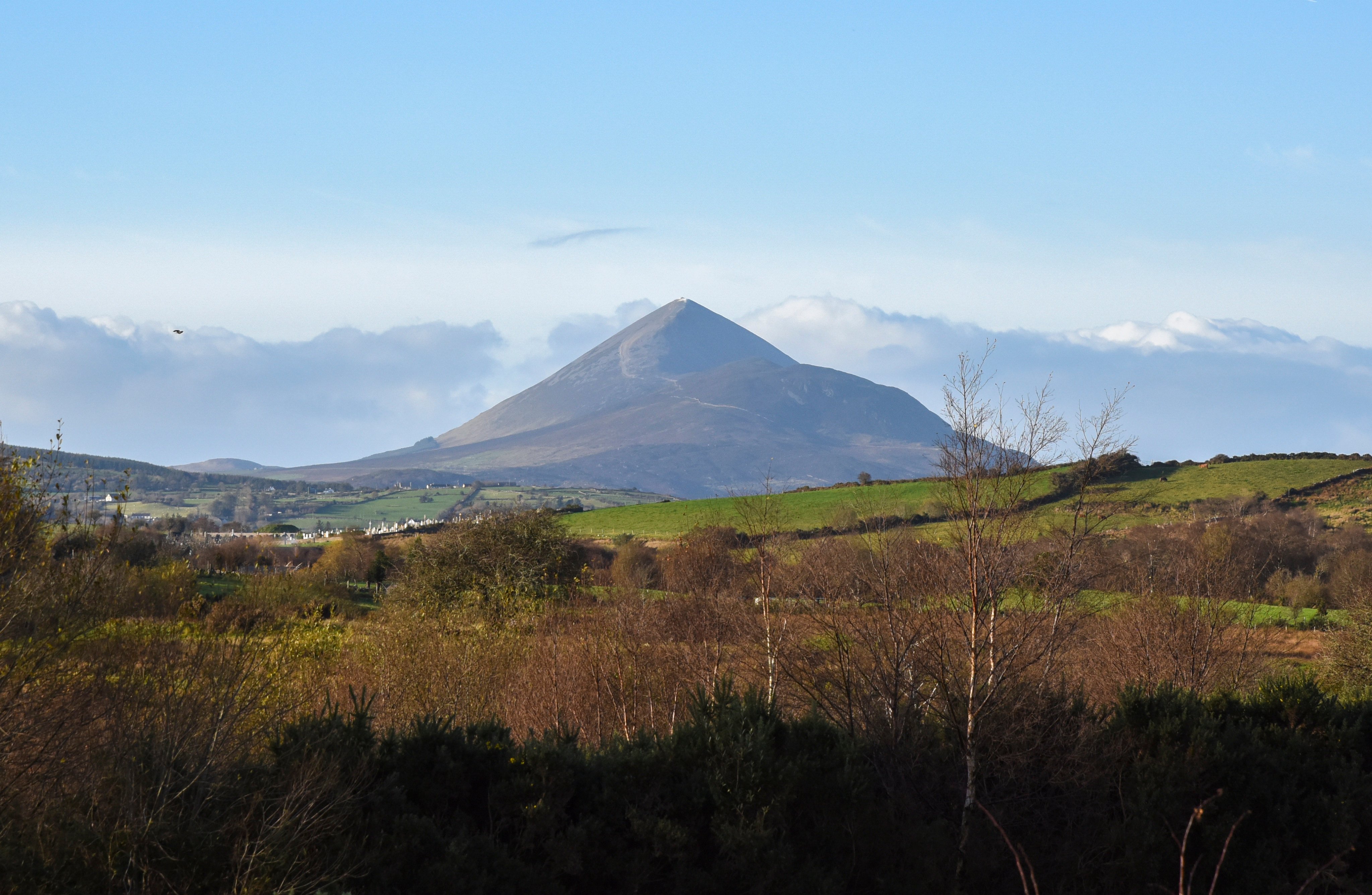 Croagh Patrick, on the summit of which St Patrick built a church. Photo: Ronan O’Connell