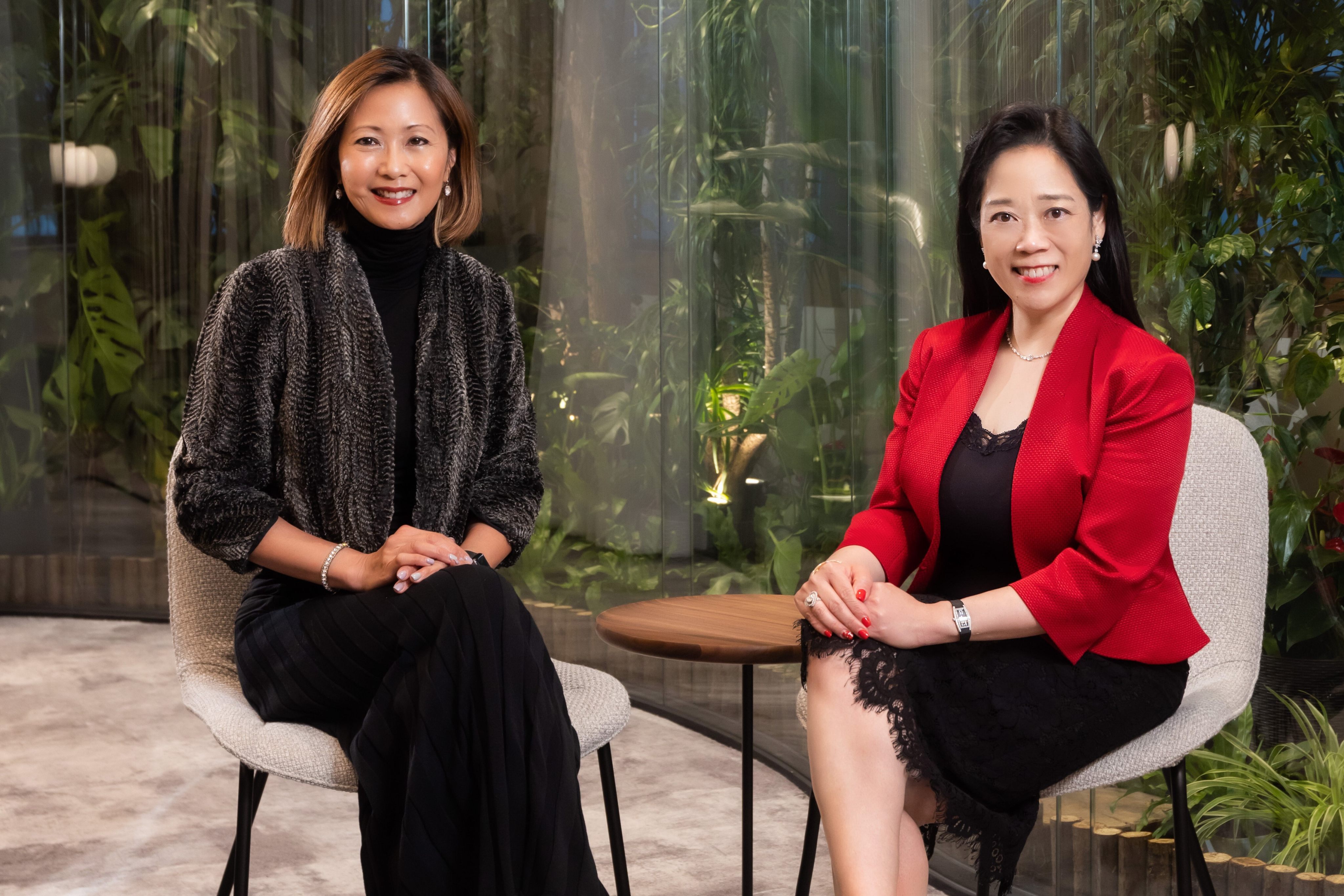 Shirley Wong (left), general manager and head of personal banking division at BEA, with Helena Chen, managing director, Hong Kong and Macau, at Mastercard. Together, they are leading their companies’ partnership towards a digital economy. Photo: Kit Kwok  / SCMP
