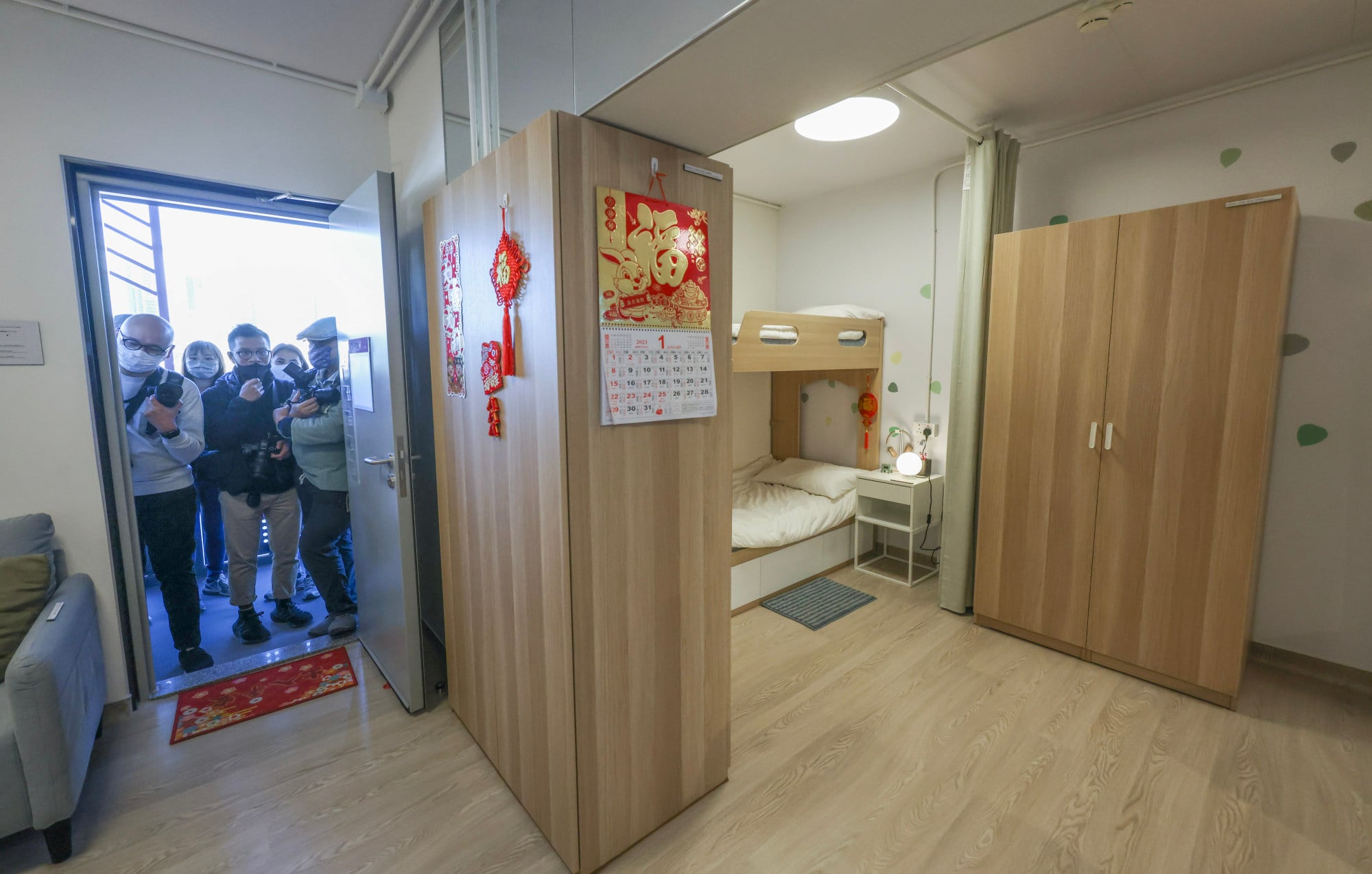 A 330 sq ft mock-up flat under the government’s light public housing scheme. Photo: May Tse