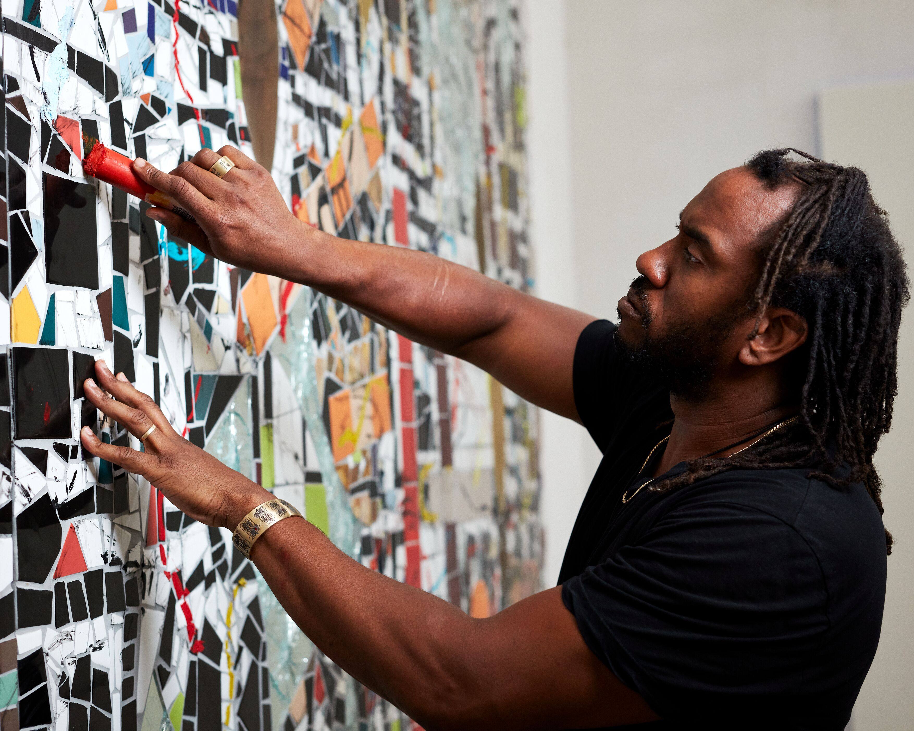Artist Rashid Johnson. With his first solo exhibition in Asia about to open in Hong Kong, the American artist paints us a personal portrait of his creative journey. Photo: Axel Dupeux / Hauser & Wirth