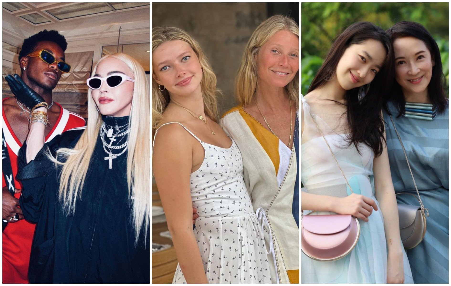 Madonna with her son David Banda, Gwyneth Paltrow with her daughter Apple Martin and Mimi Kung’s daughter Ashley Lin. Photos: @madonna, @gwynethpaltrow, @kaening/Instagram