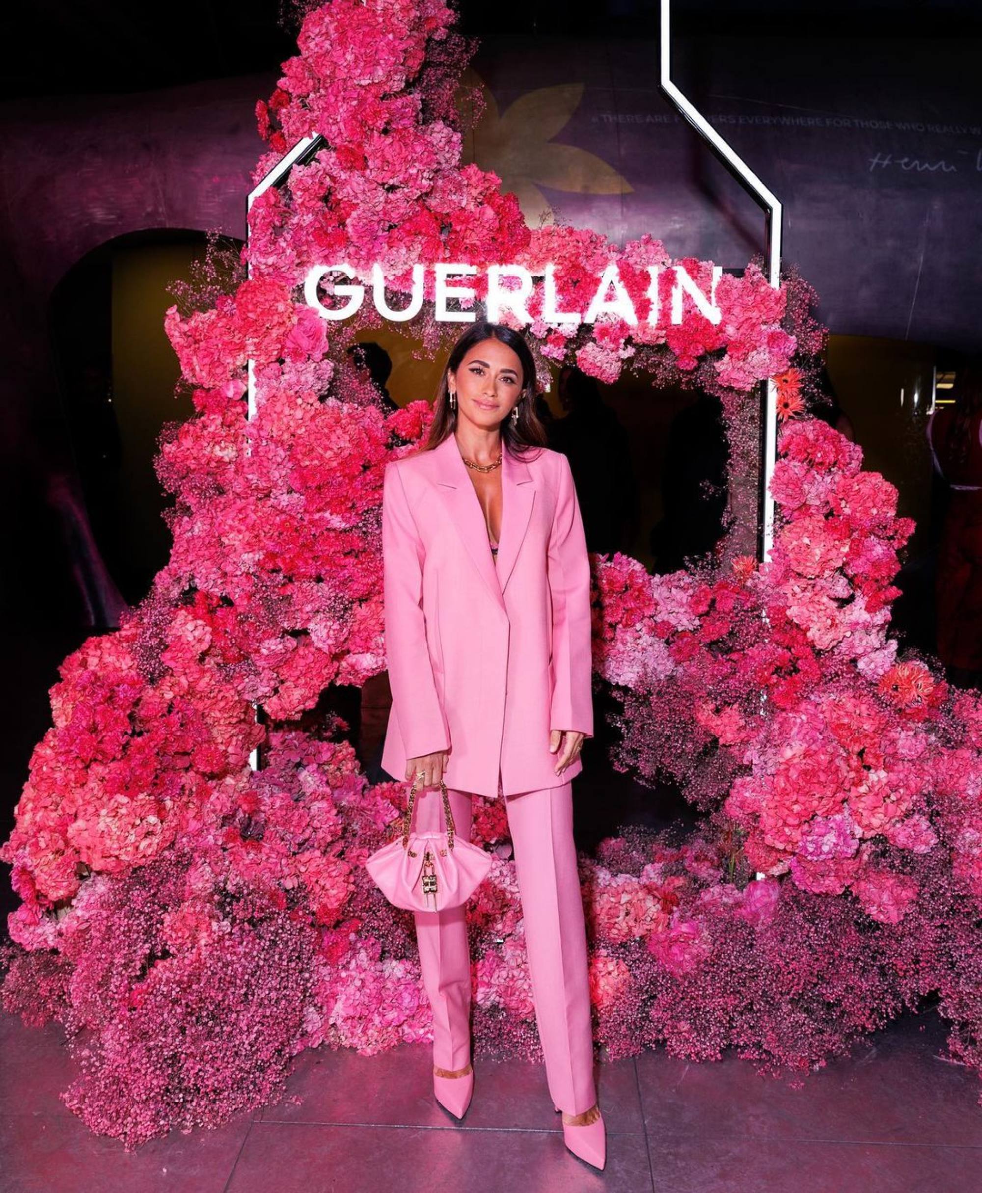 Antonela Roccuzzo at a Guerlain event in February. Photo: @antonelaroccuzzo/Instagram